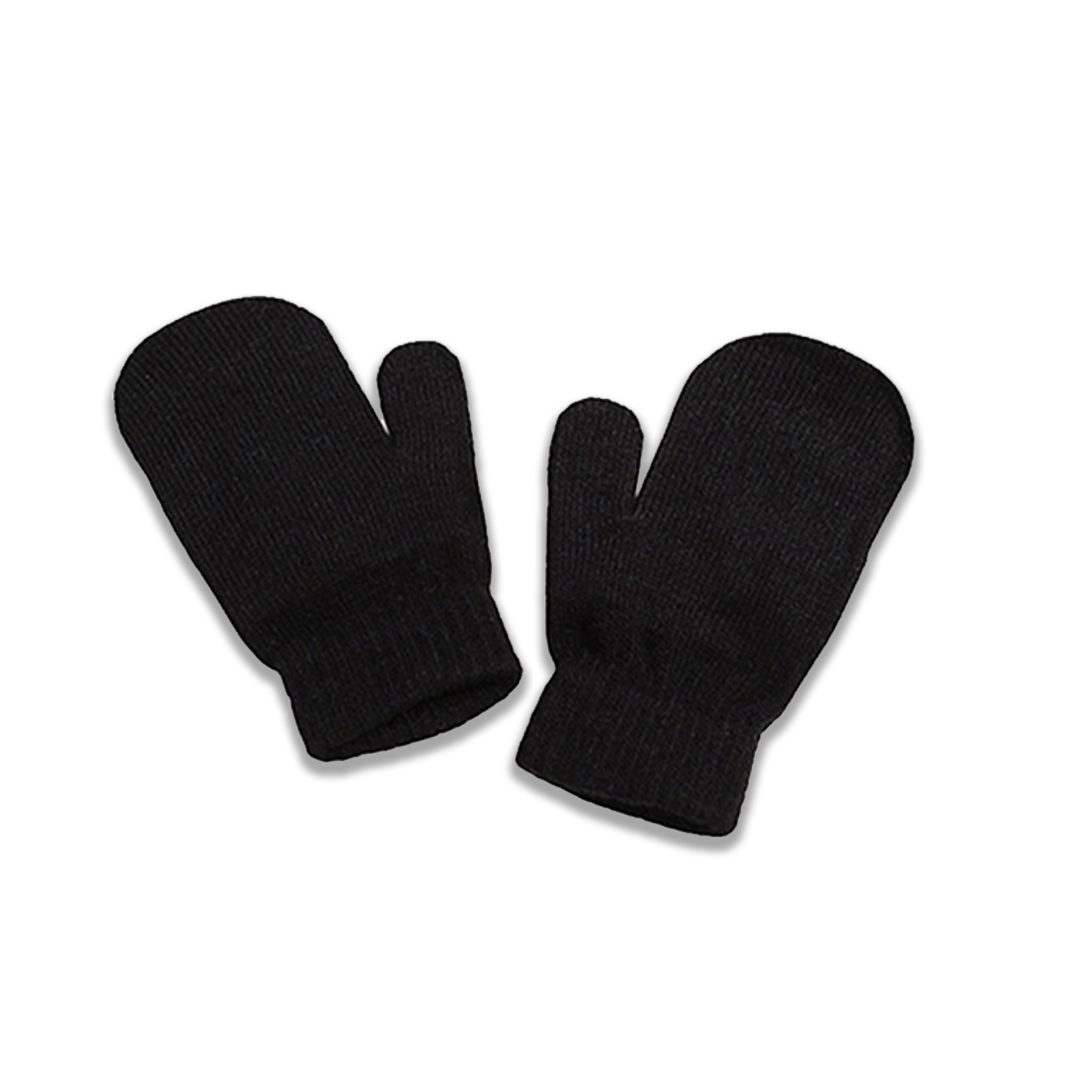 Ribbed Acrylic Winter Mittens — view 2