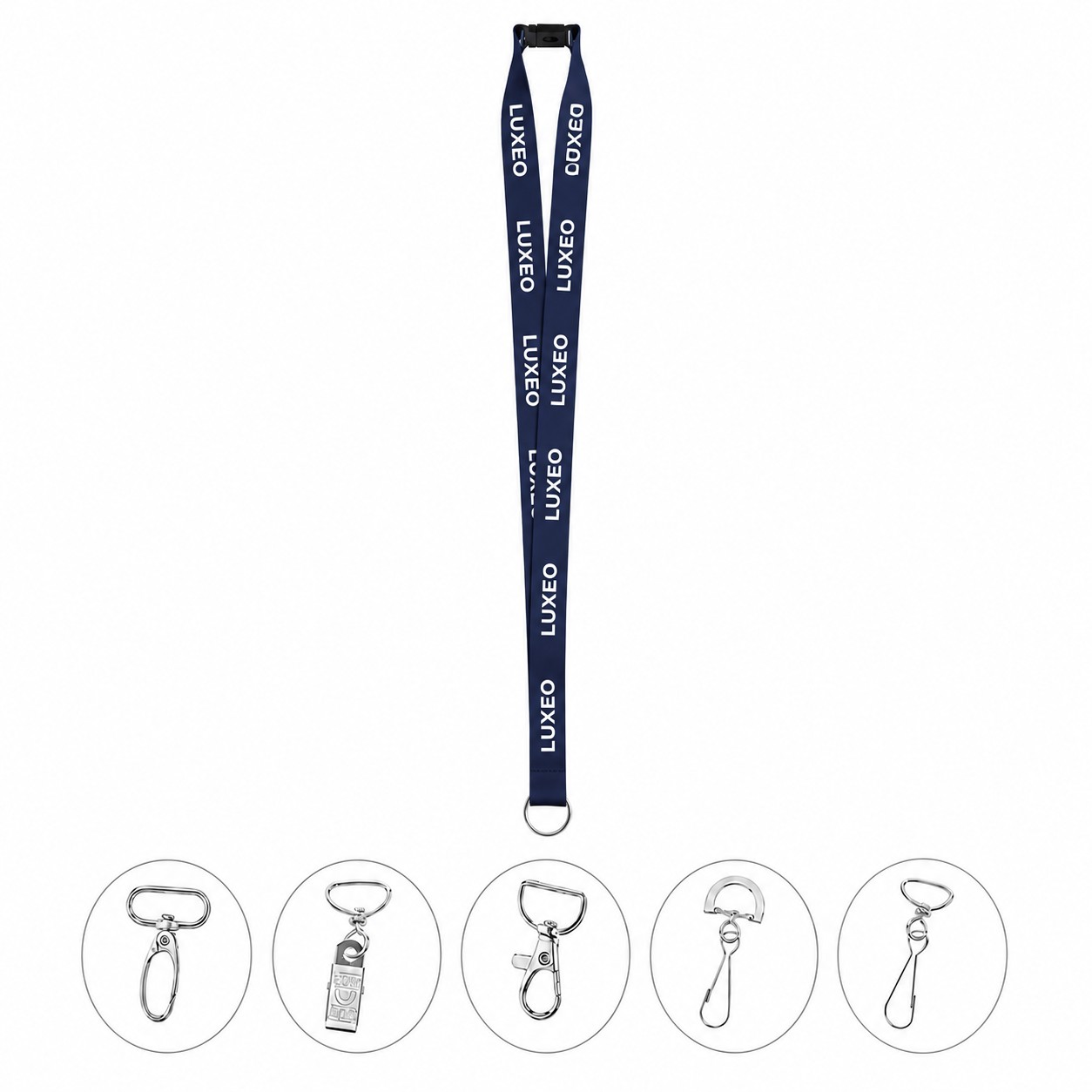 Safety Breakaway Polyester Lanyard With Split Ring
