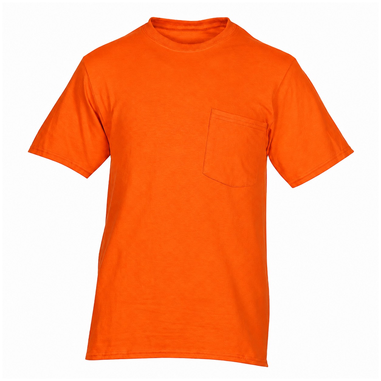 Essential Cotton Pocket Shirt — Orange