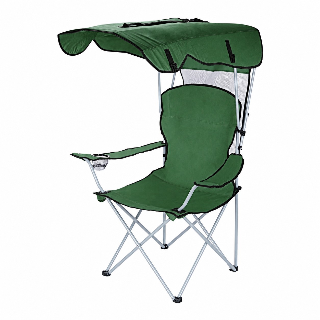 Canopy Folding Camp Chair — Green