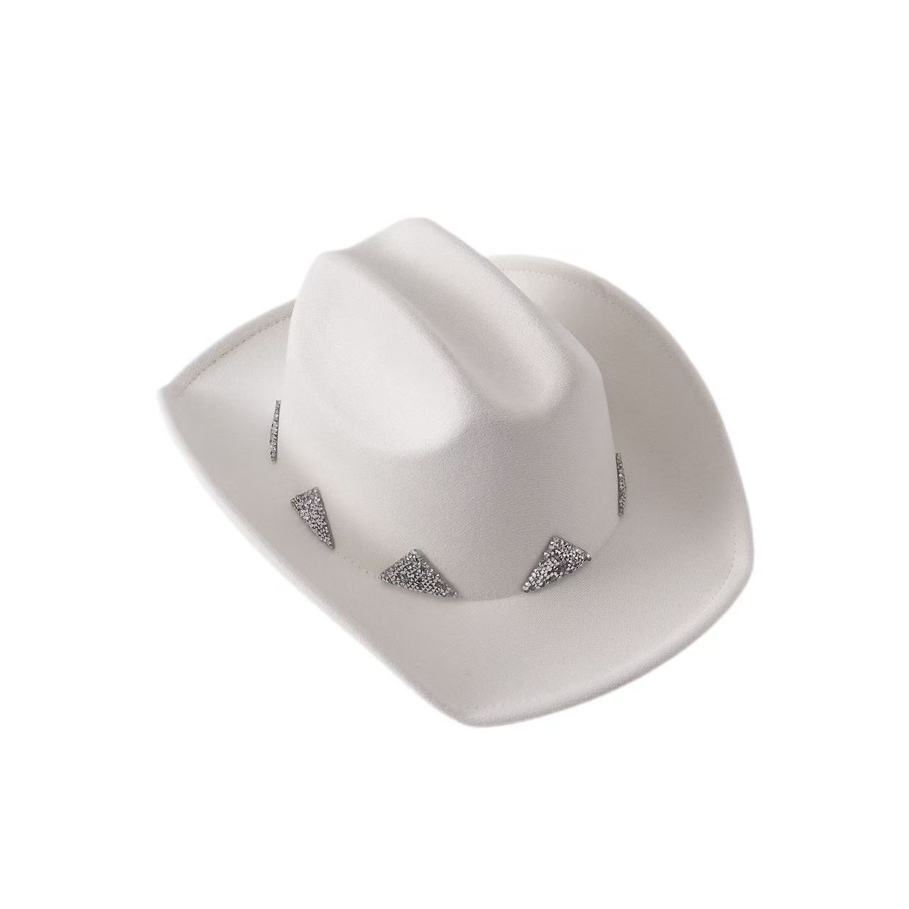 Wool Metal Trim Western Hat — view 2