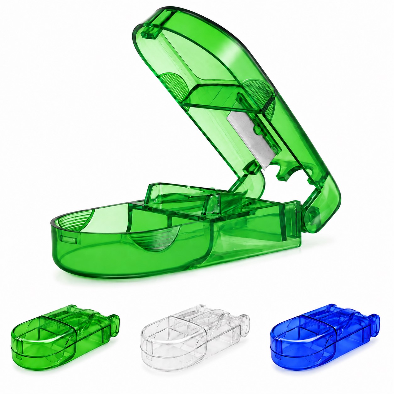 Compact Plastic Pill Divider With Storage