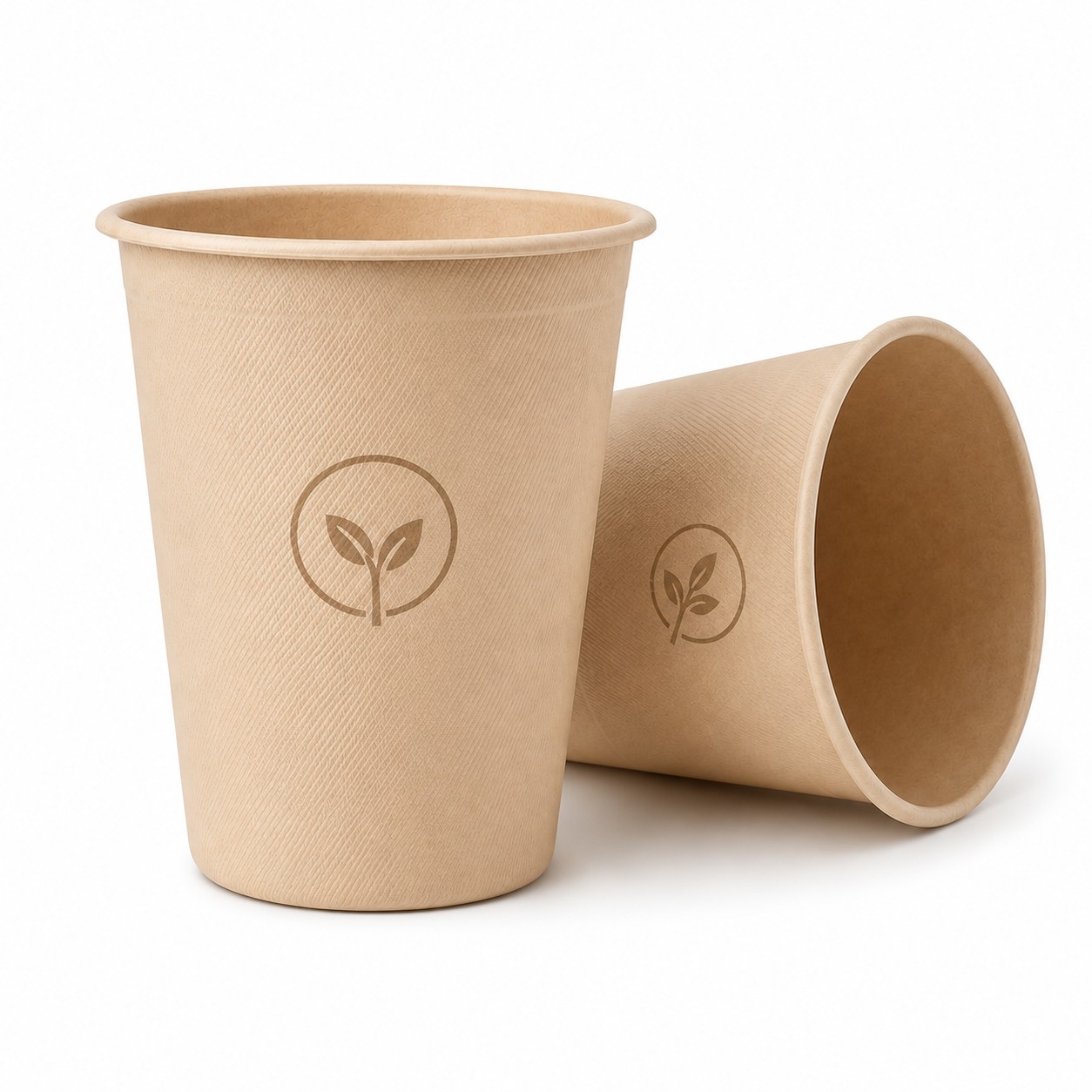 Textured 8 Oz Sugarcane Pulp Cup