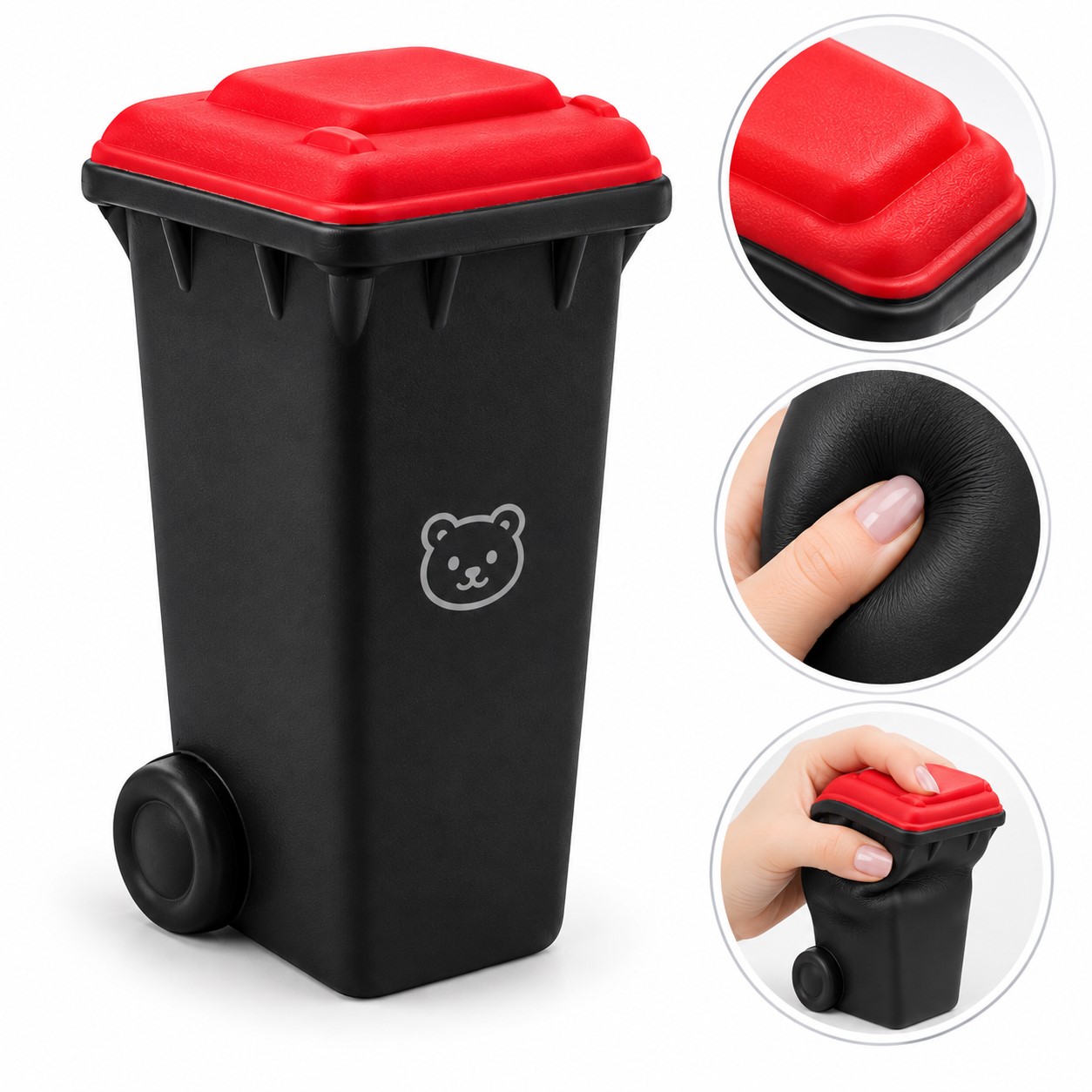 Mini PU Trash Can Stress Toy