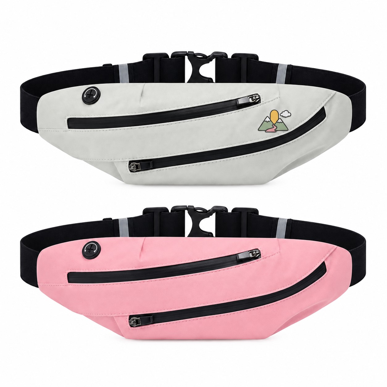 Waterproof Nylon Dual Zipper Waist Pack