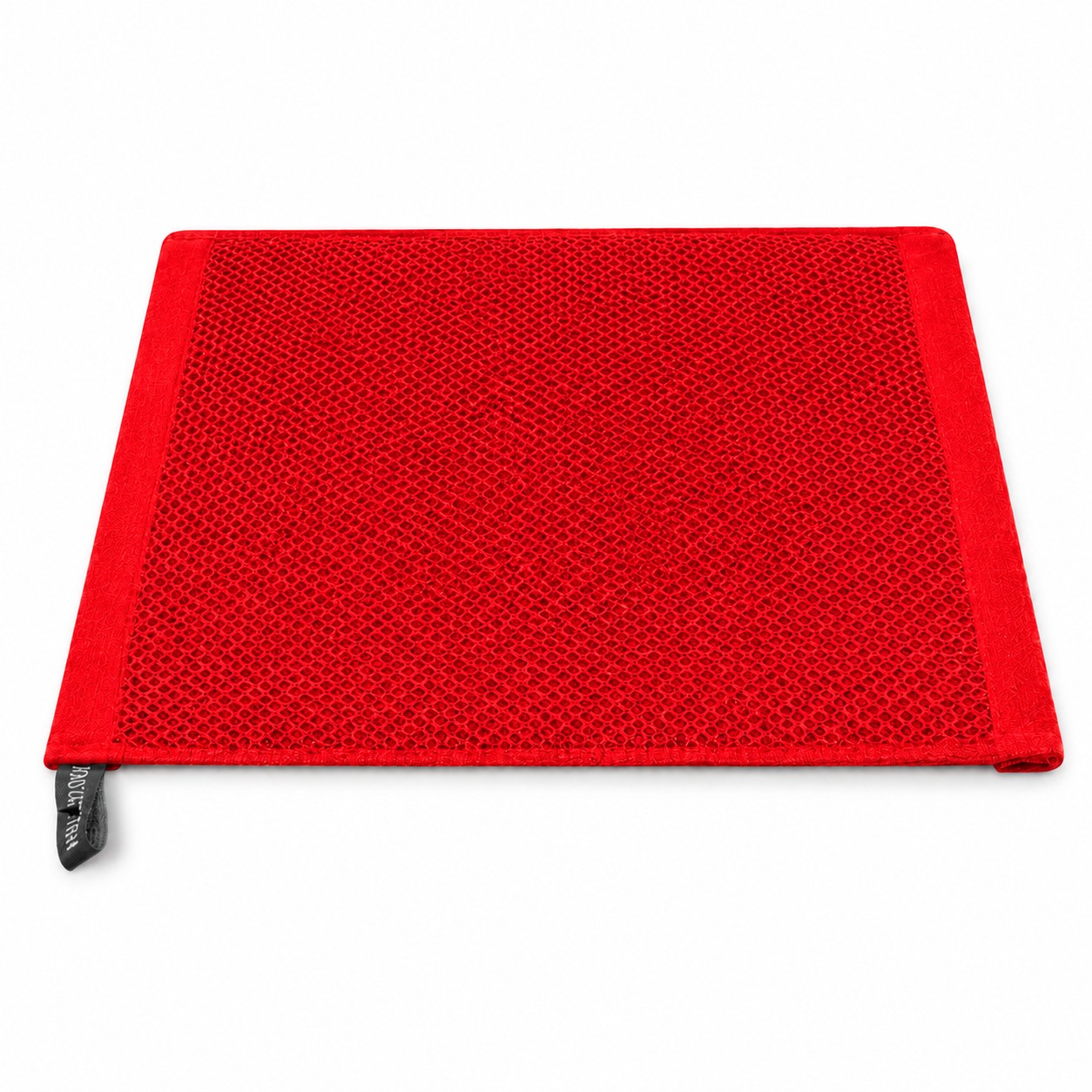 Square Cotton Kitchen Dish Towel — Bright Red