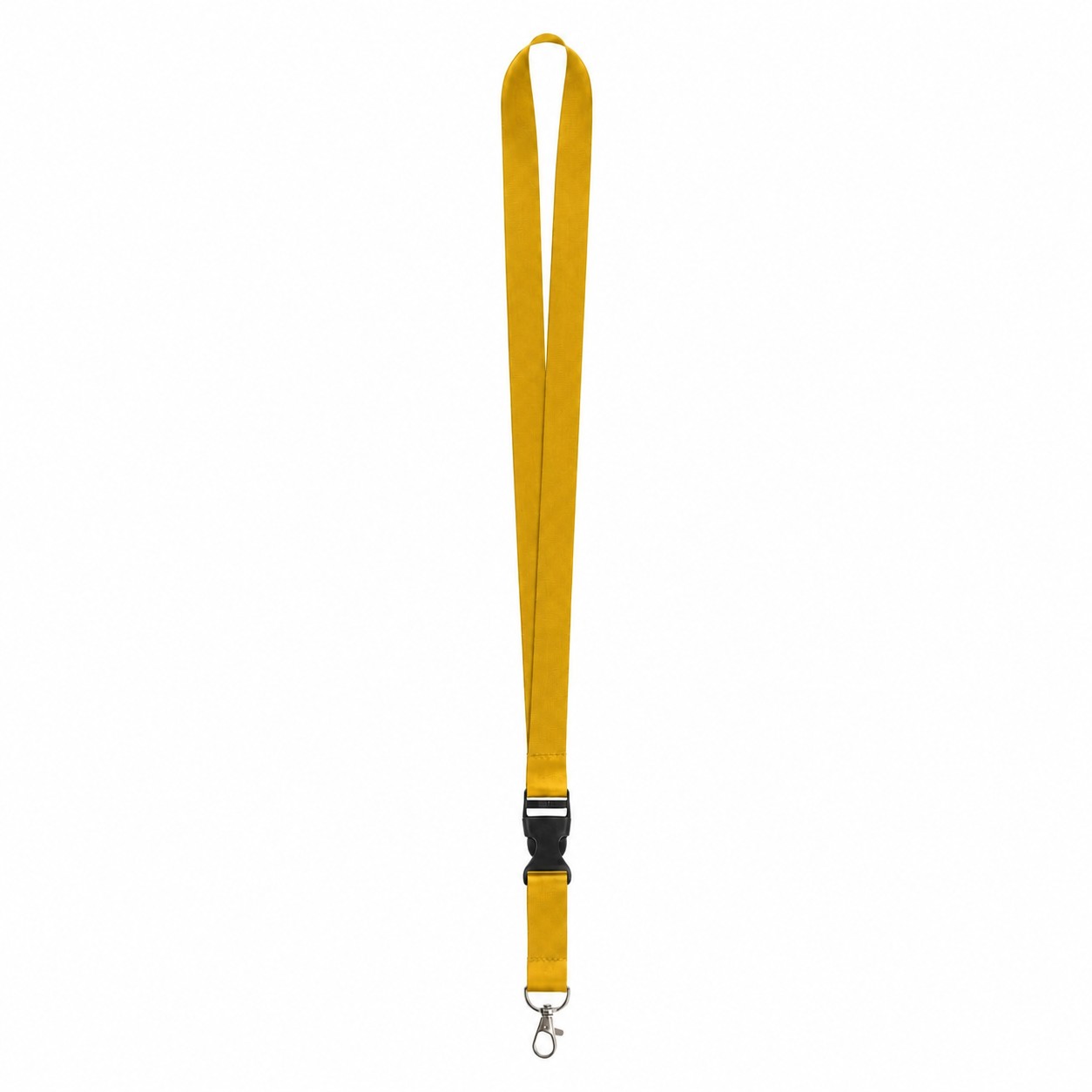 Polyester Badge Lanyard With Attachment Options — Brass Gold