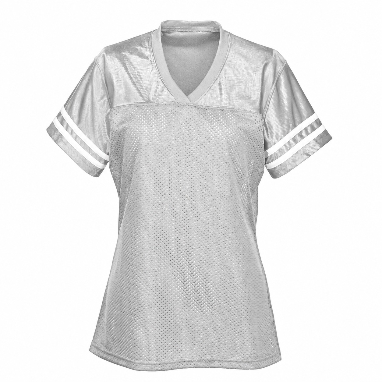 Ladies Polyester Mesh Team Jersey — Silver