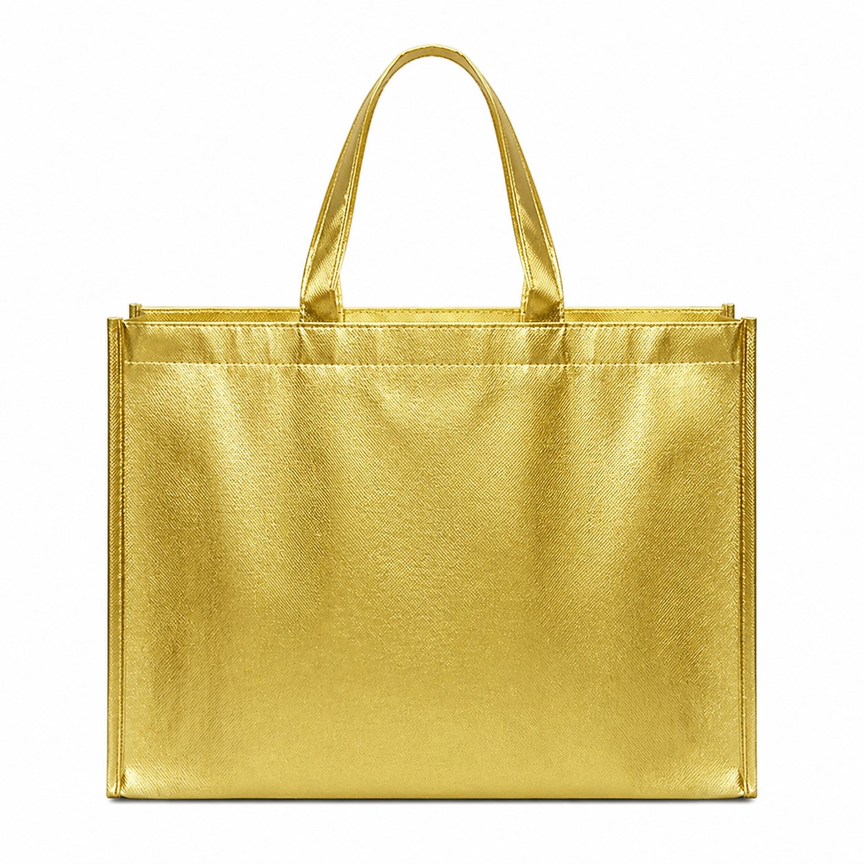 Holographic Nonwoven Grocery Tote With Front Pocket — view 2
