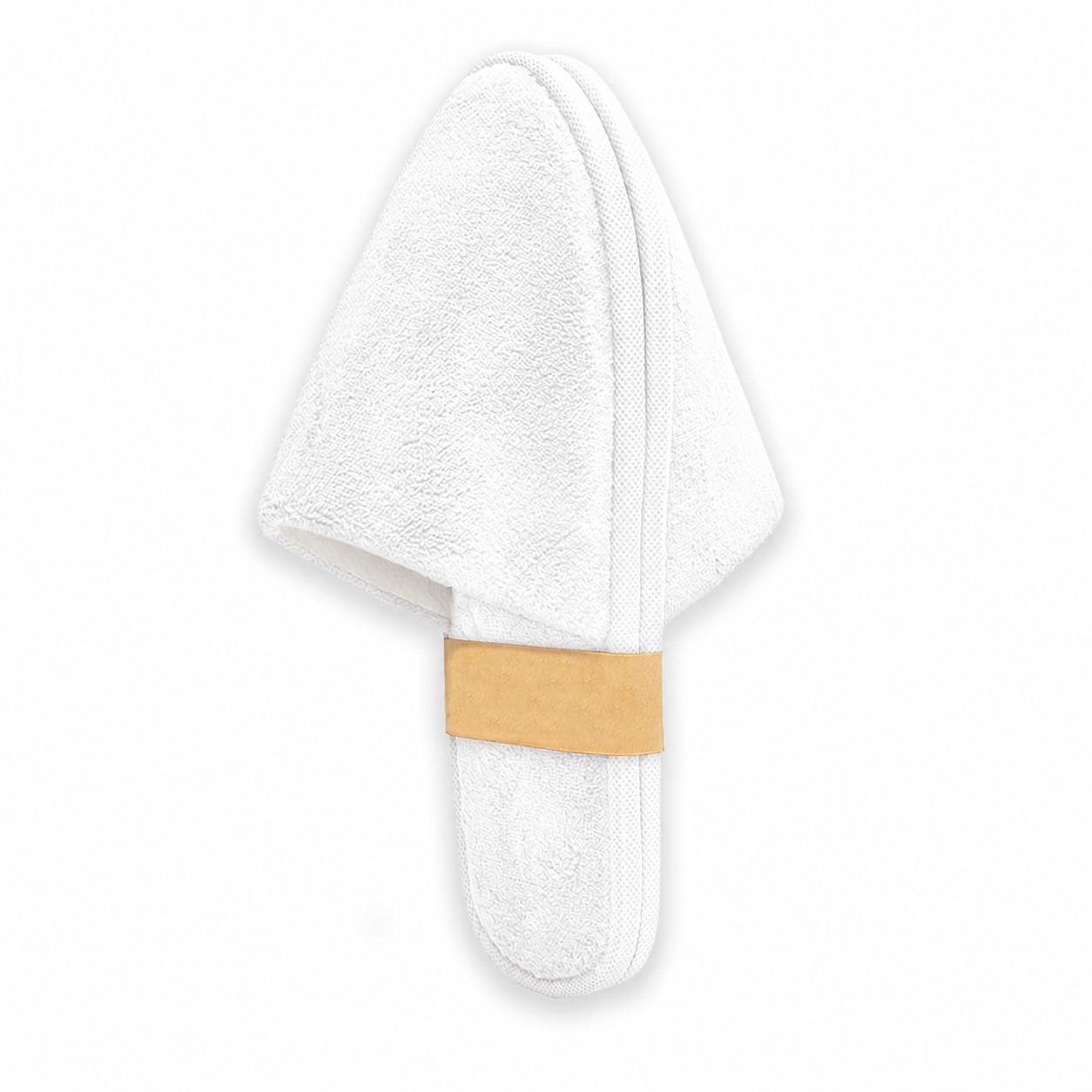 Open Back Guest Slippers — White
