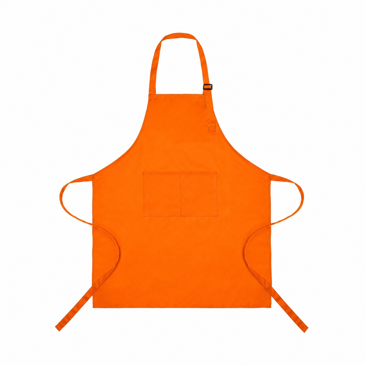 Full Length Polyester Bib Apron — Orange