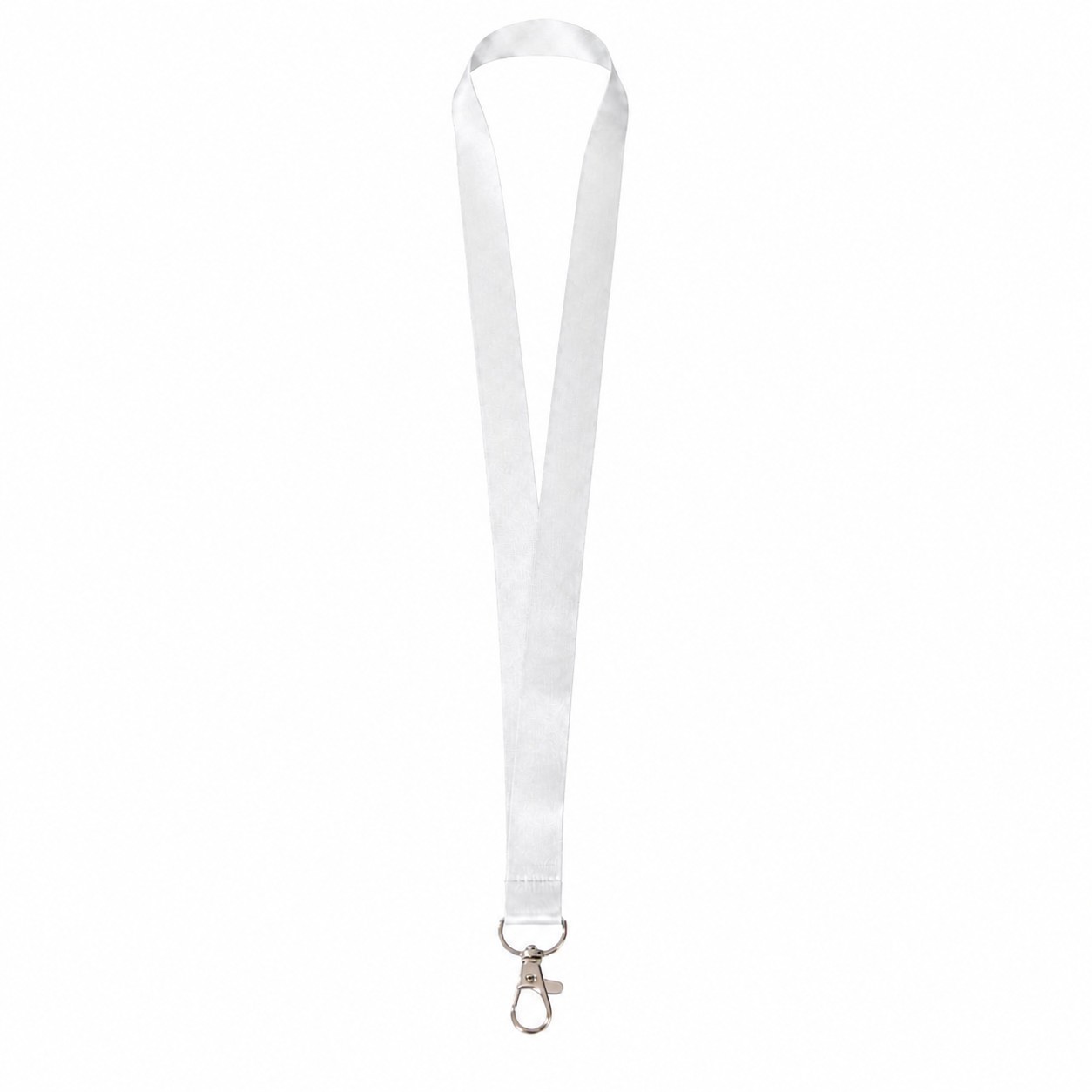 Recycled RPET Badge Lanyard — Clear White