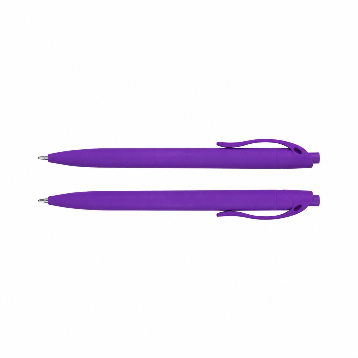 ABS Plunge Action Soft Finish Pen — Purple