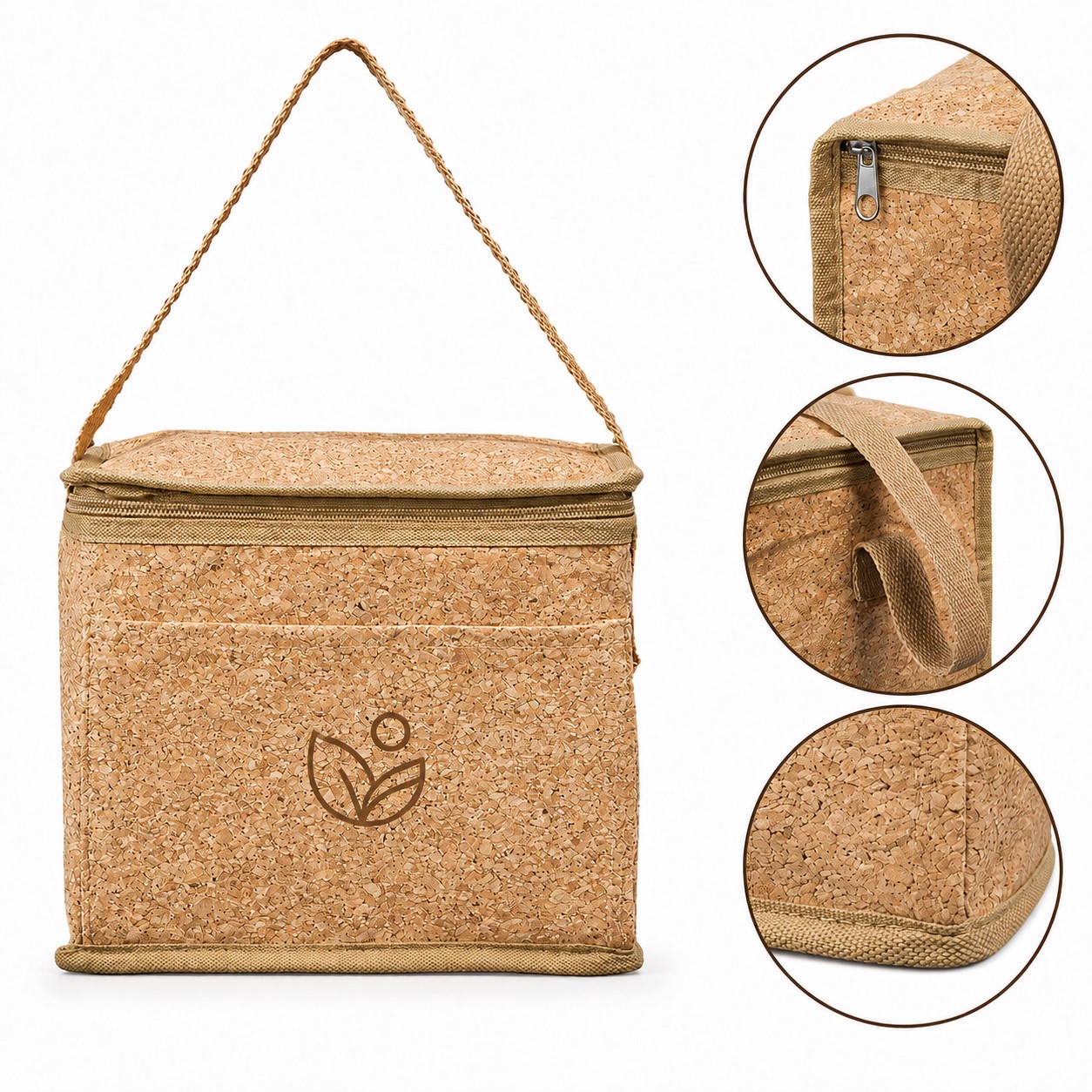 Cork Thermal Lunch Tote With Shoulder Strap