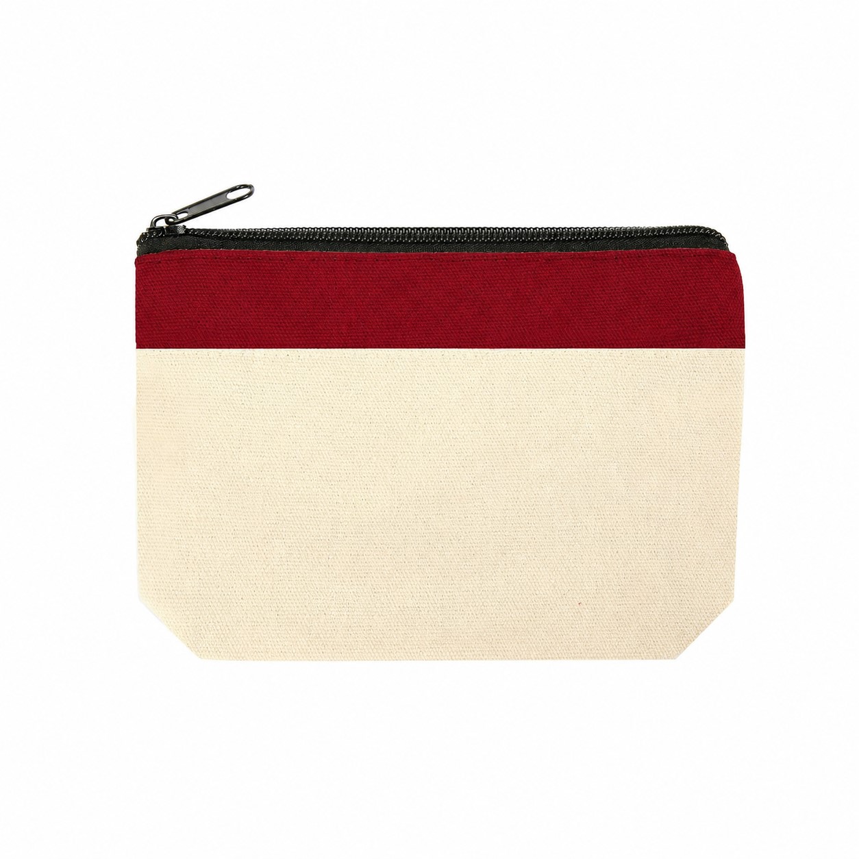 Zippered Storage Travel Pouch — Burgundy Red