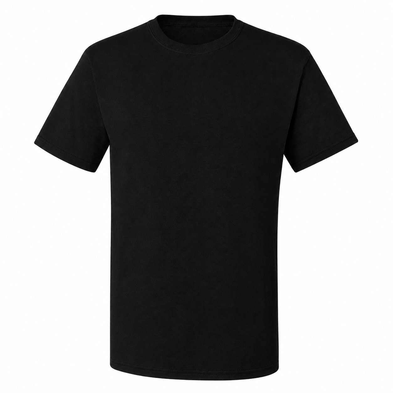Cotton Polyester Moisture-Wicking T-Shirt — Black
