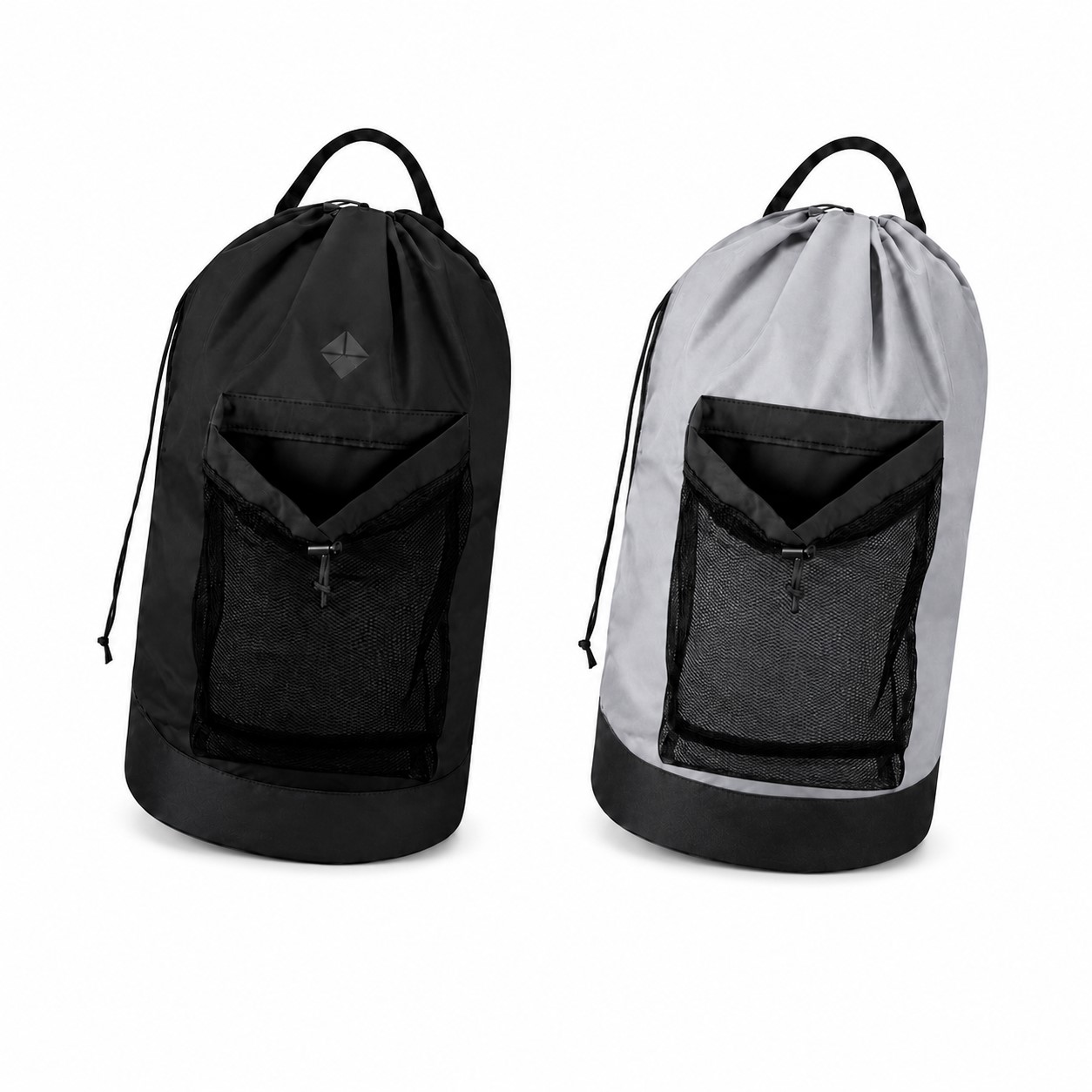 Oversized Oxford Laundry Backpack With Front Mesh Pocket