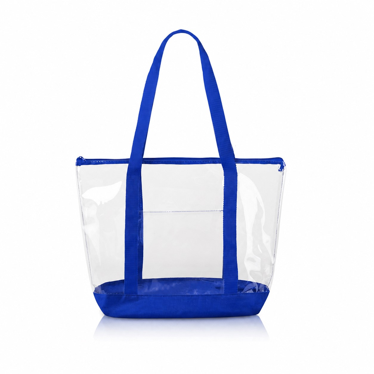 PVC And 600D Polyester Tote Bag — Royal Blue
