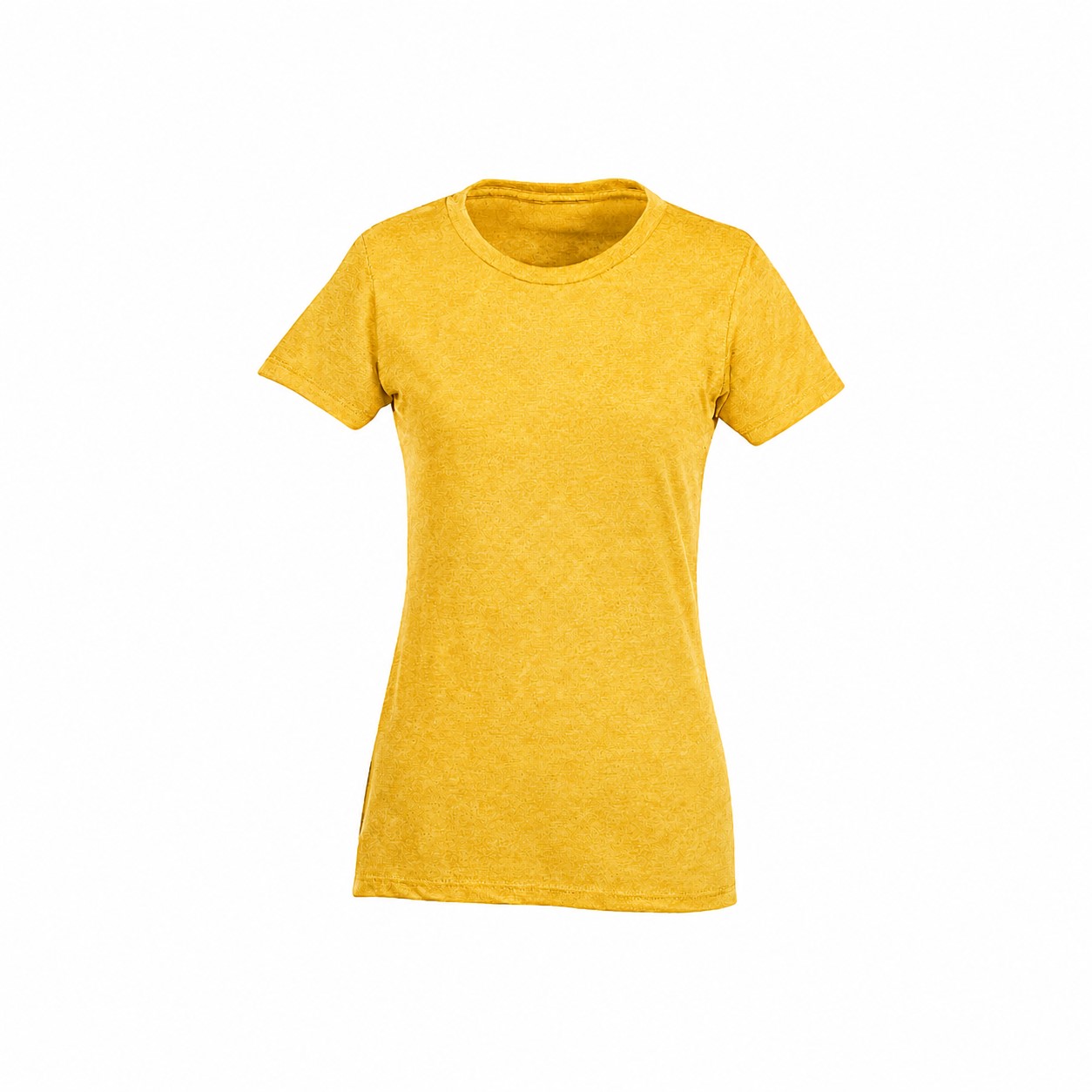Ladies Cotton Polyester Crew Tee — Yellow