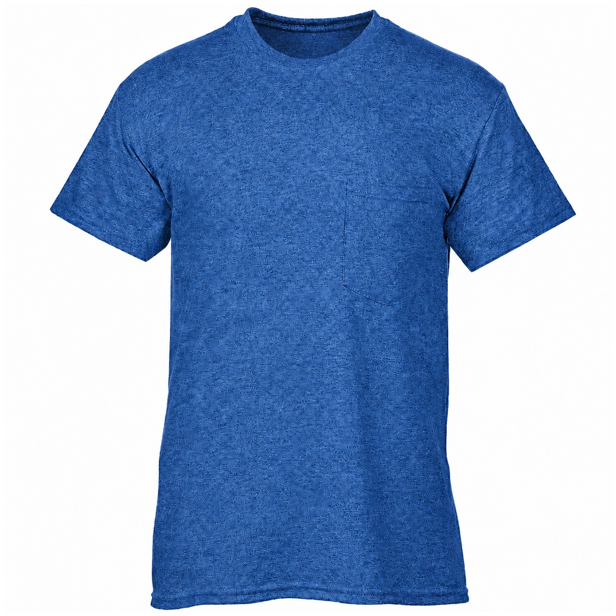 Cotton-Polyester Blend Pocket T-Shirt — Blue