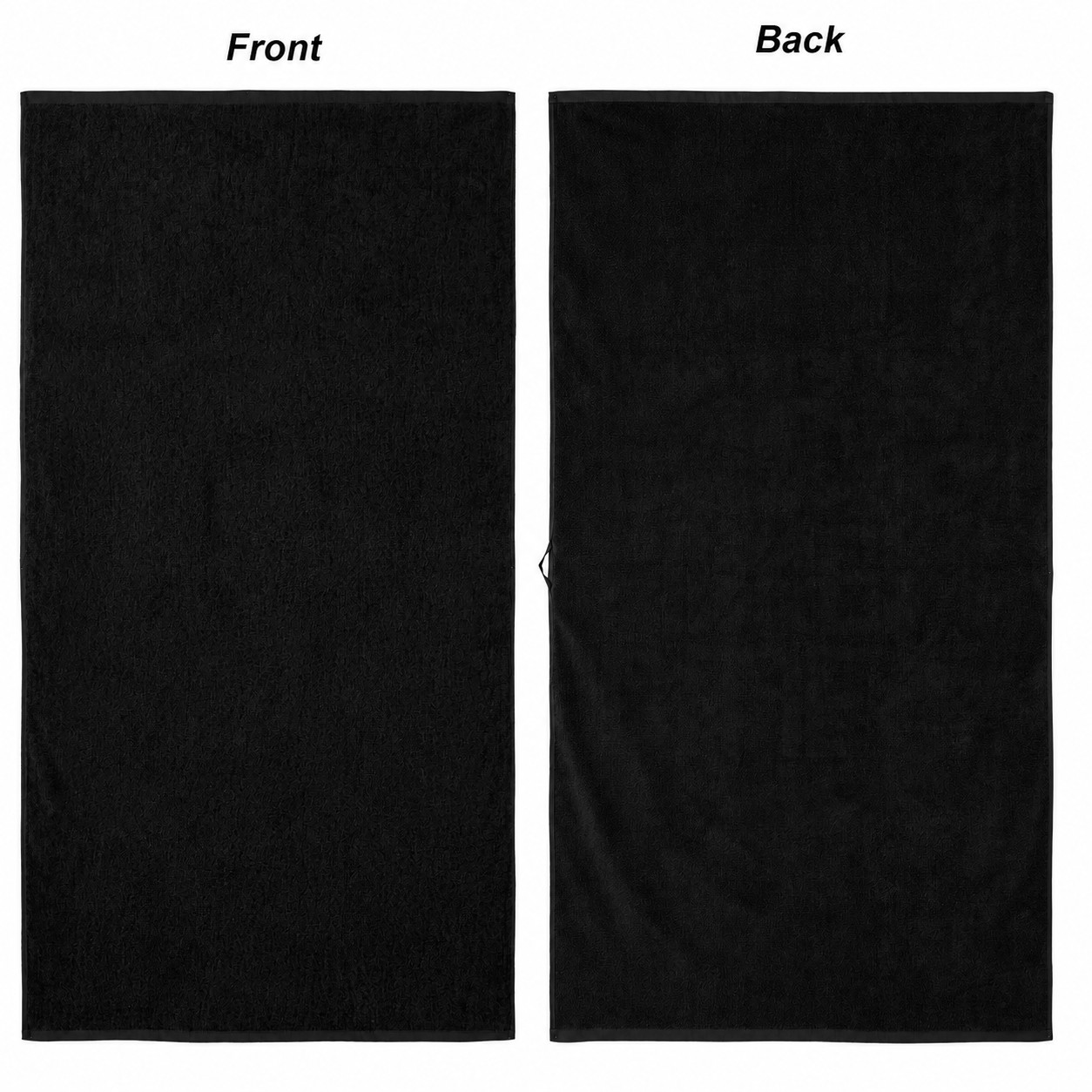 Cotton Jacquard Beach Towel — Black