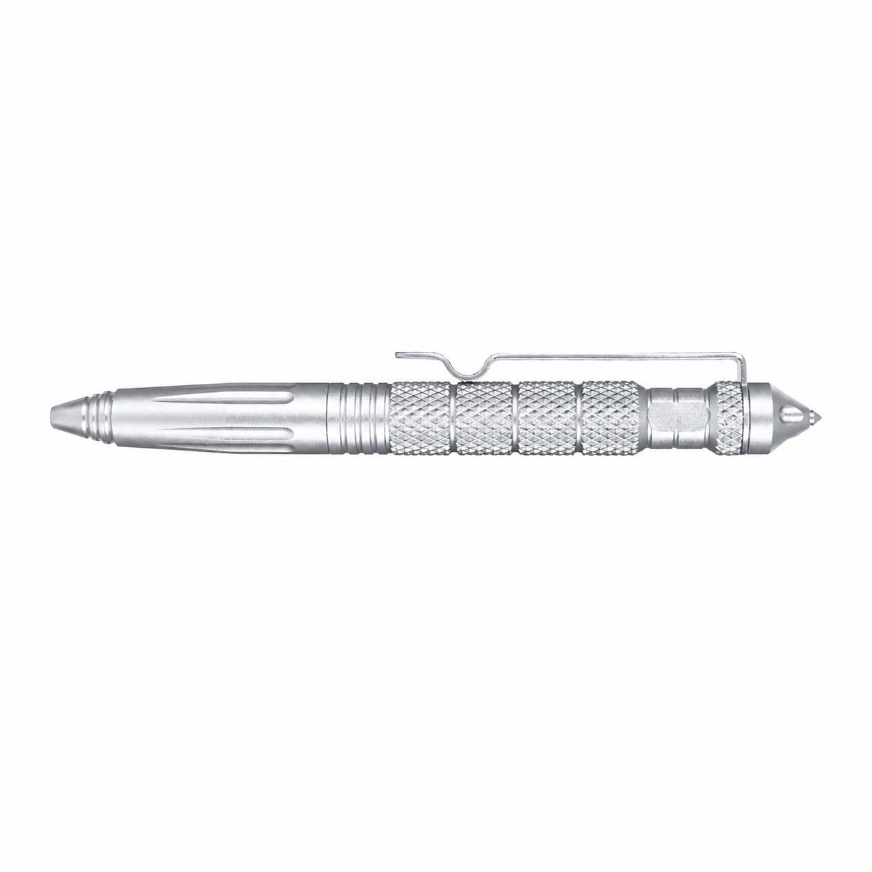 Aluminum Window Breaker Tactical Pen — Silver