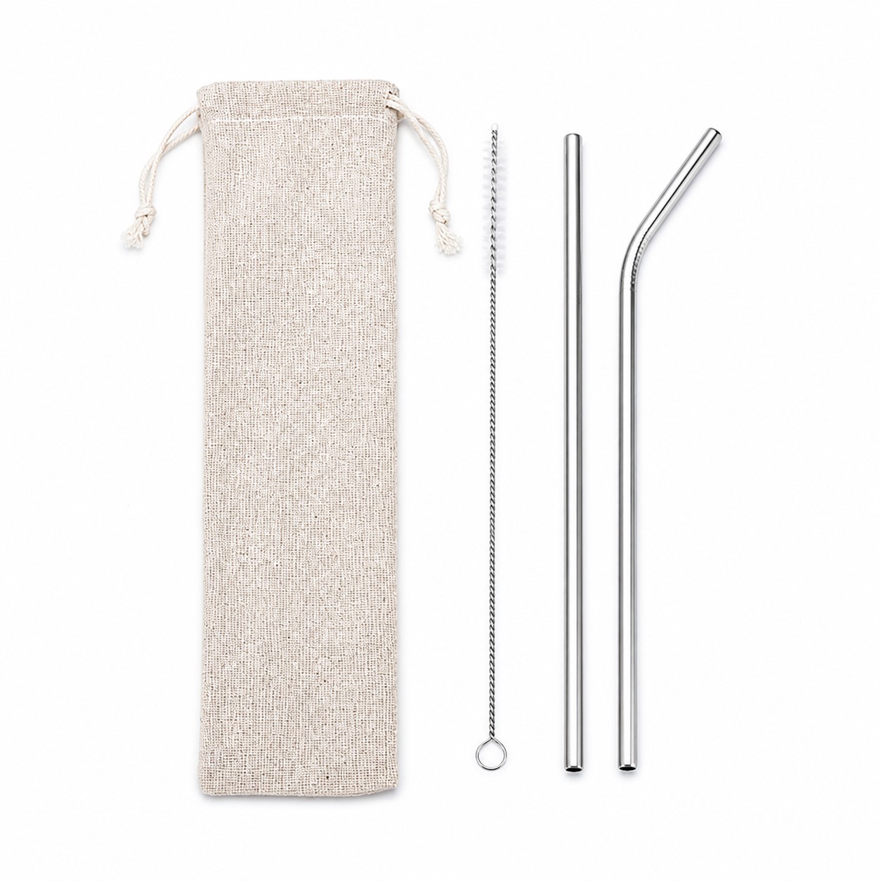 Stainless Steel Straw Set With Travel Pouch — view 2