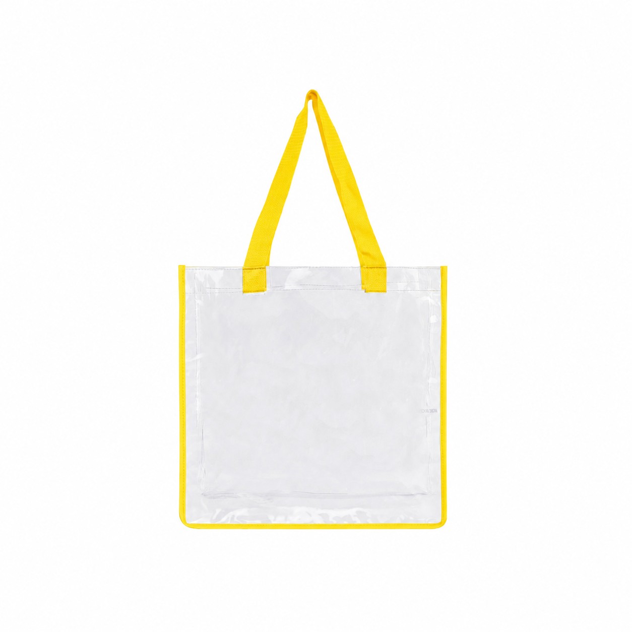 Clear PVC Tote Bag with 80GSM Non-Woven Trim — Yellow