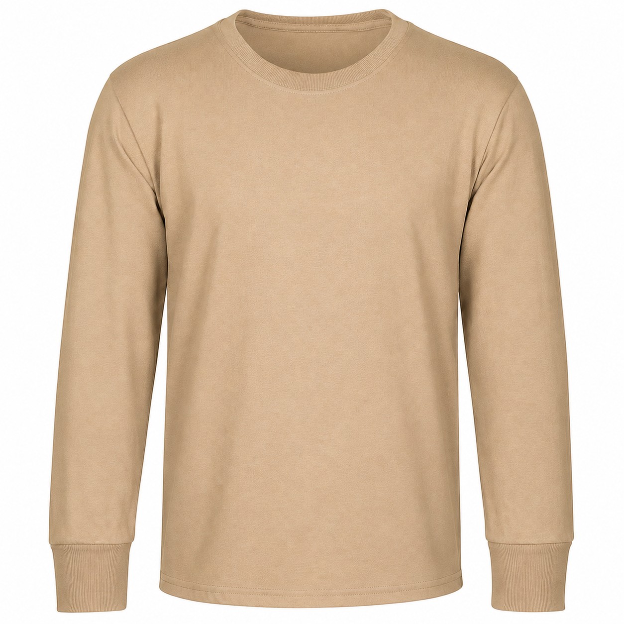 Ladies Fleece Quarter Zip Pullover — Tan Beige