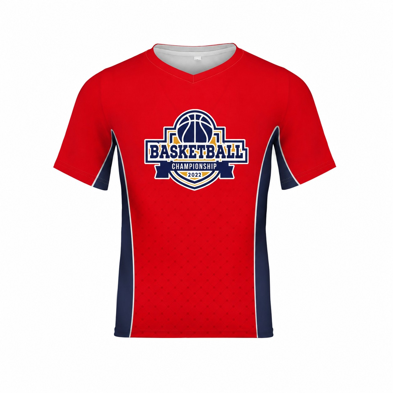 Moisture-Wicking Polyester Crew Neck T-Shirt — Red
