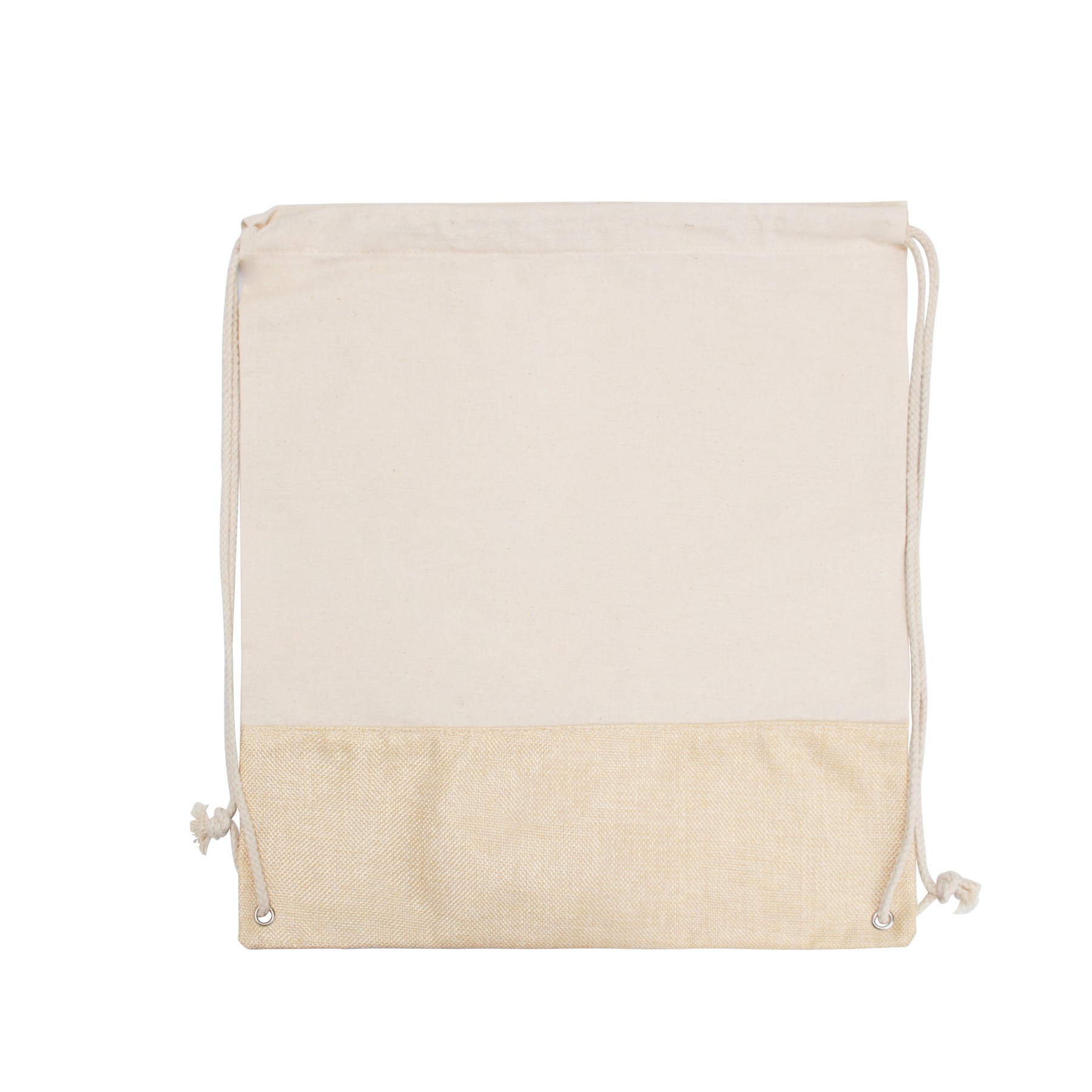 Cotton Metal Grommets Drawstring Bag — view 2