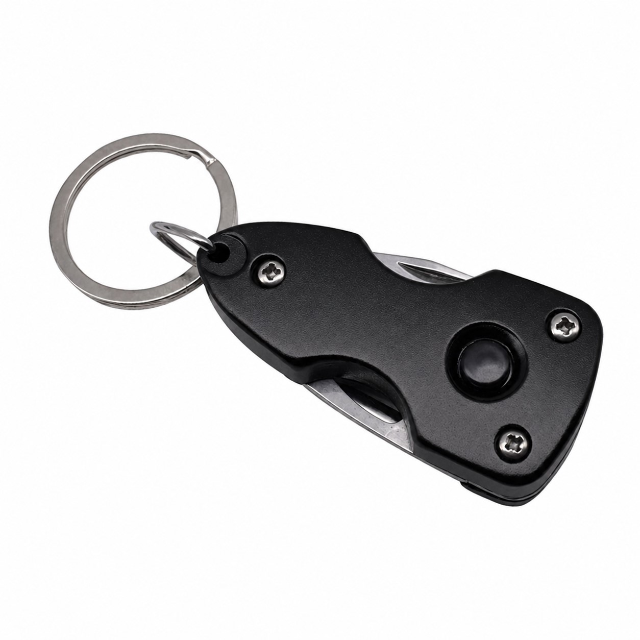 LED Multi Tool Keychain Knife — Black