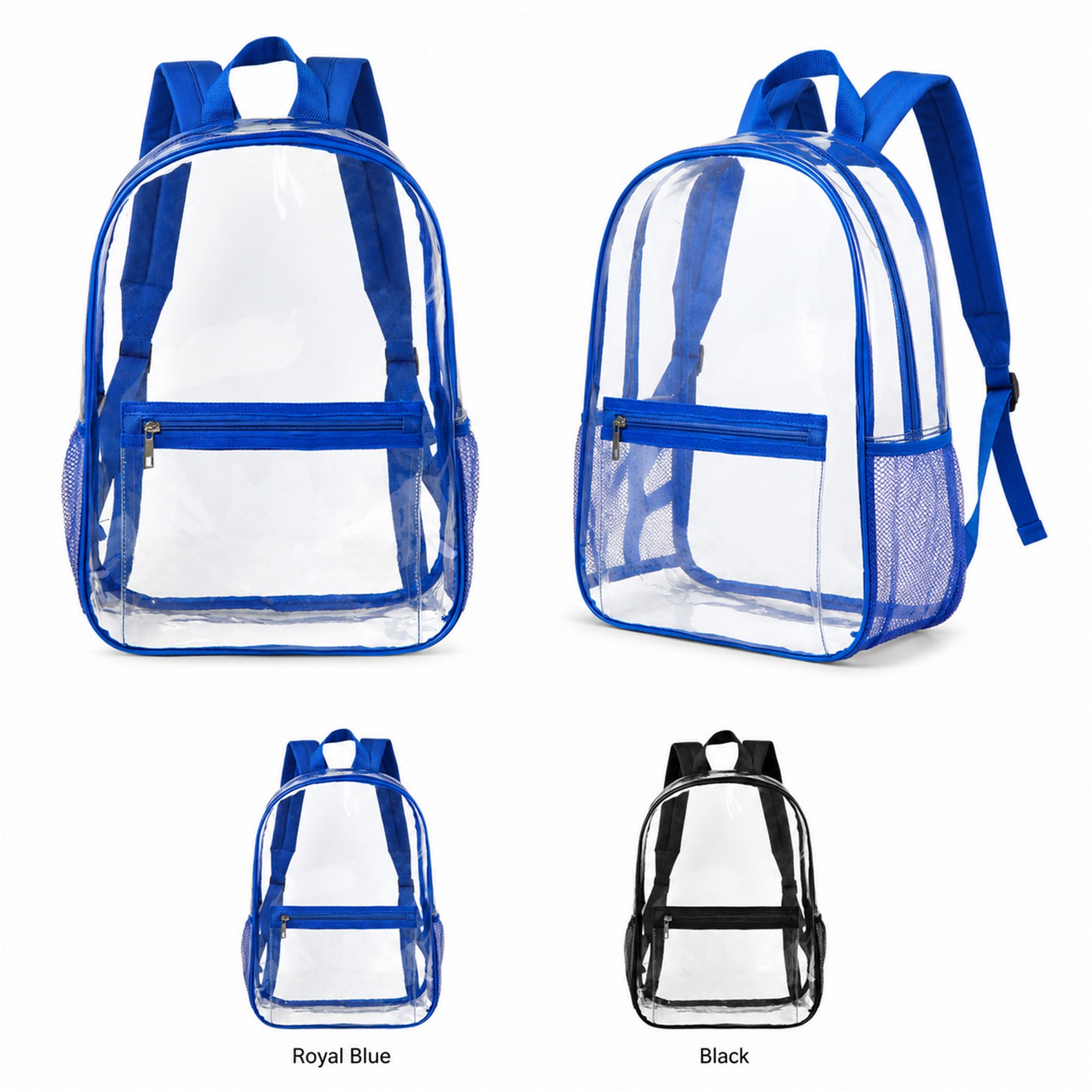 11.75-Inch Clear PVC Backpack
