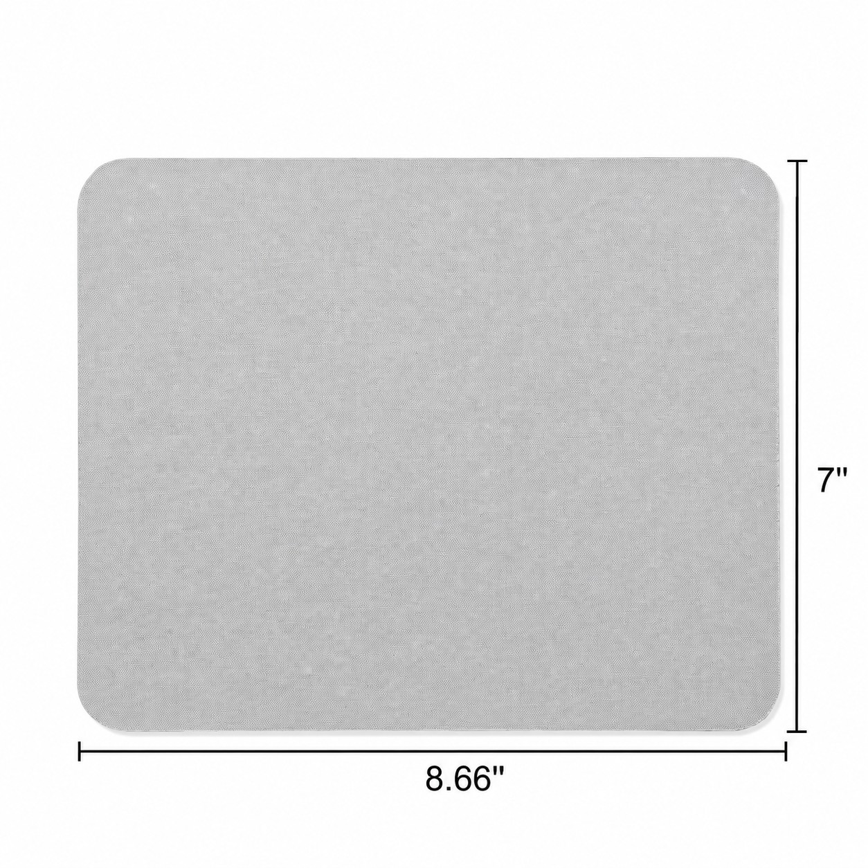 Fabric Mouse Pad With Rubber Foam Base — Silver