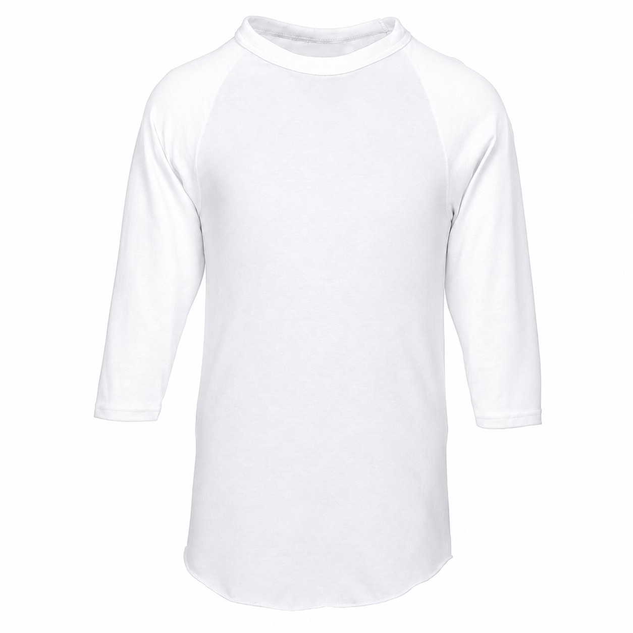 Baseball Raglan Cotton Polyester Jersey — White