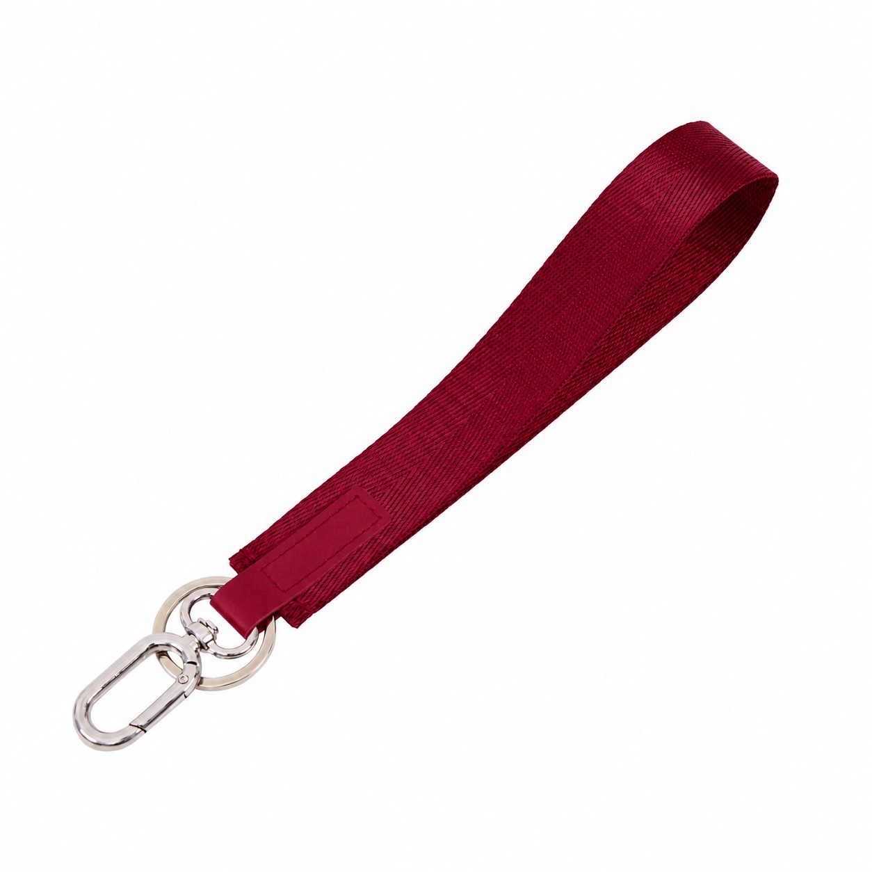 Nylon Keychain Wrist Lanyard — Maroon Red