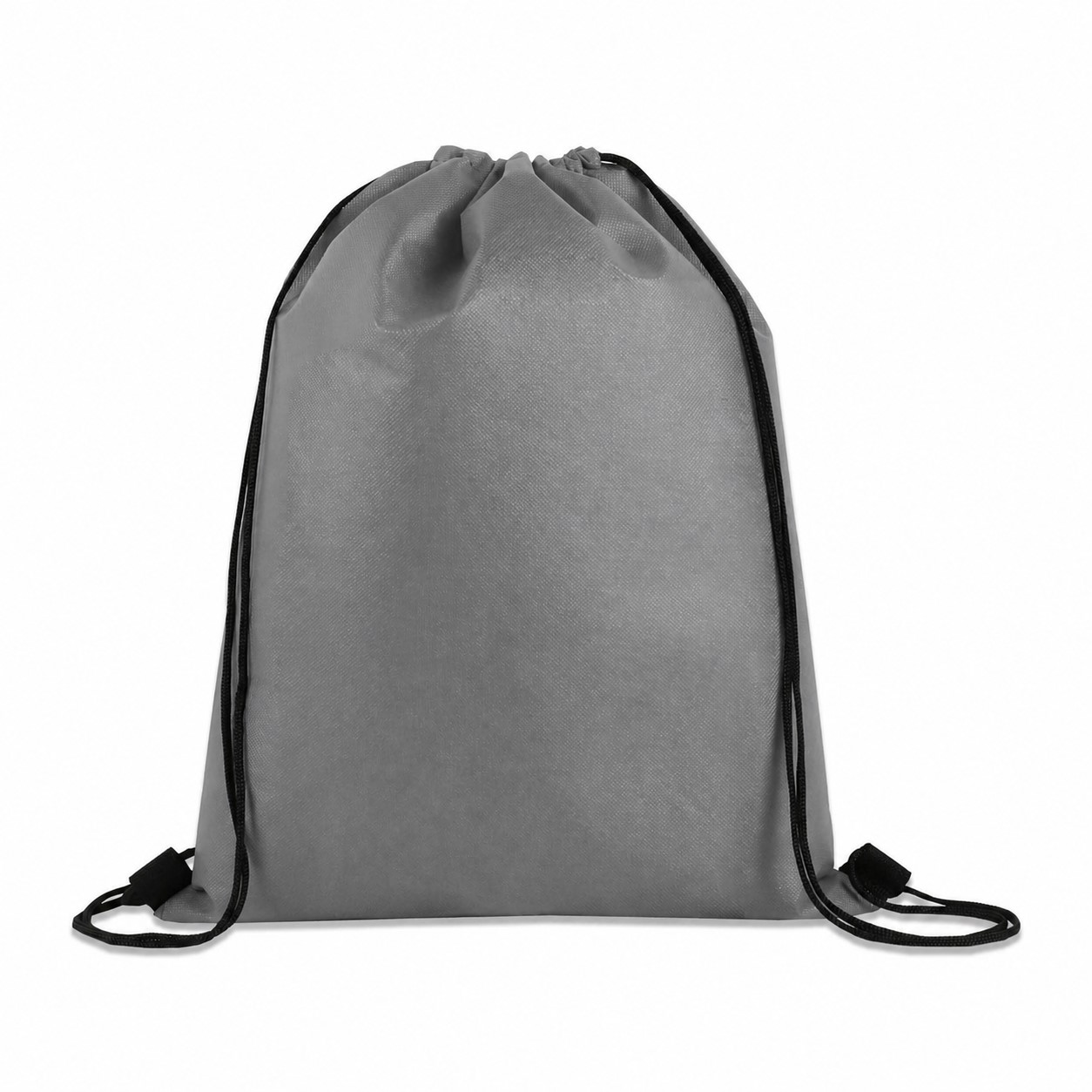 Large Non-Woven Drawstring Cinch Backpack — Gray
