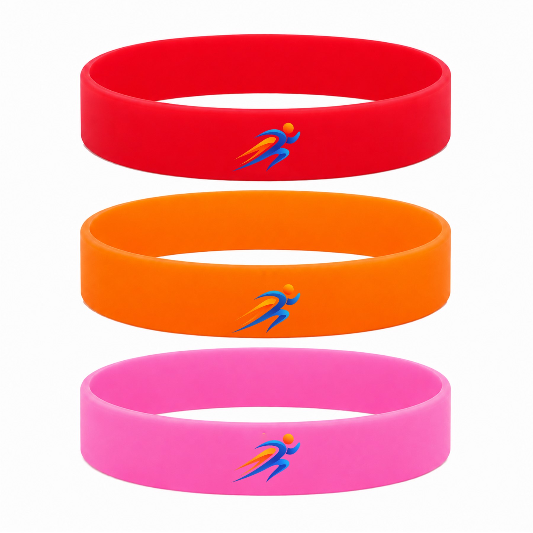 Wide Silicone Athletic Wristband — view 1