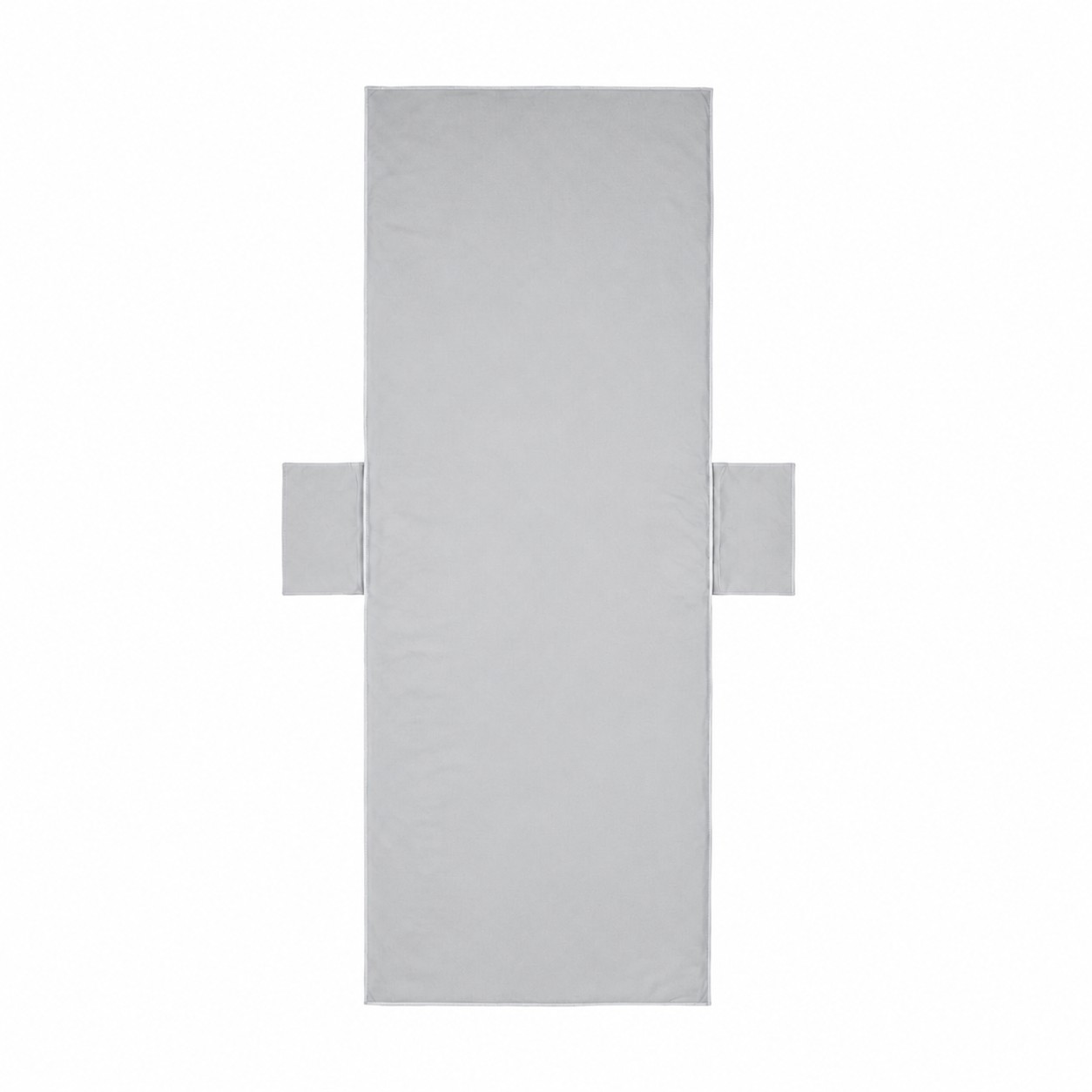 Microfiber Lounge Chair Cover With Side Pockets — Silver