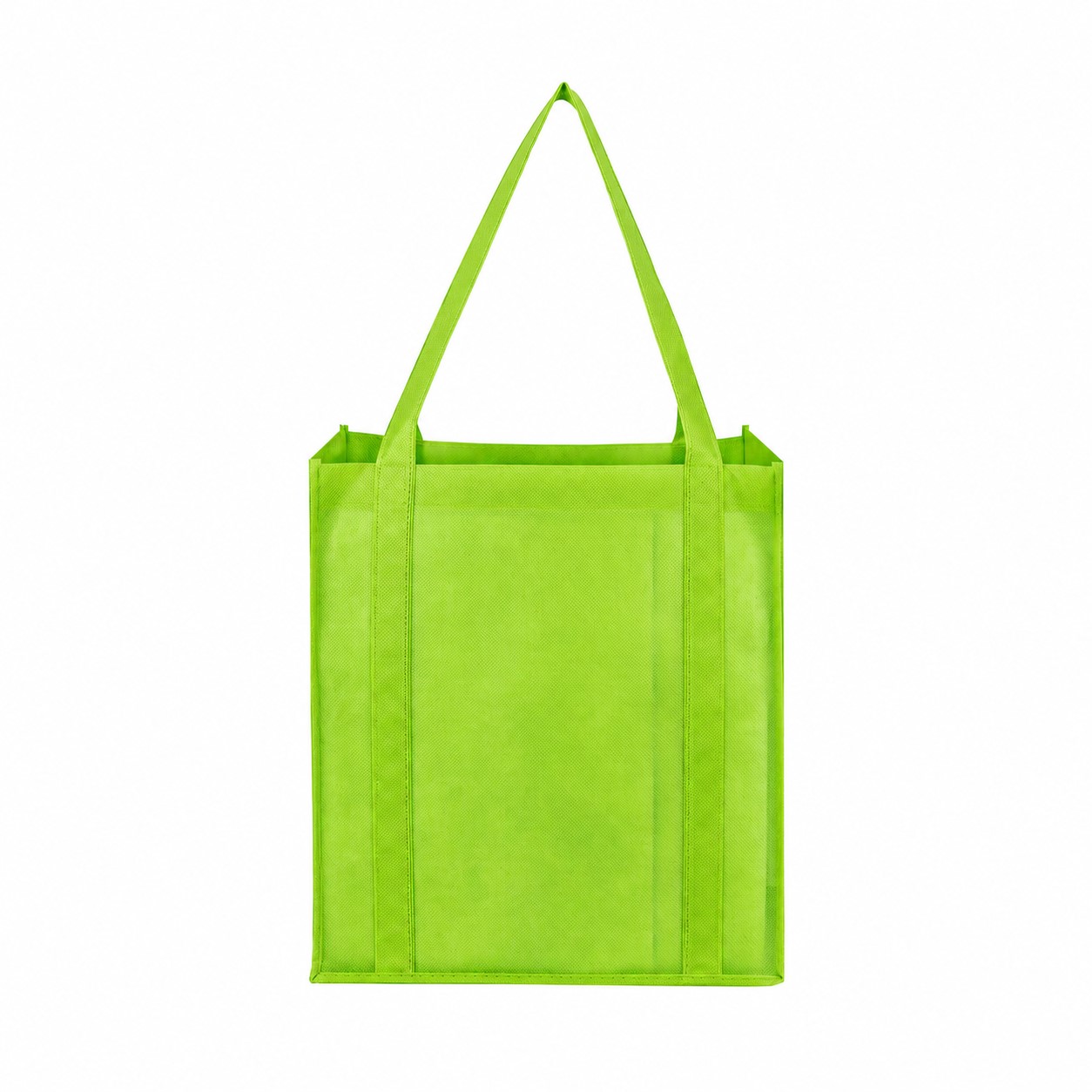 Grocery Reinforced Handles Tote Bag — Lime Green