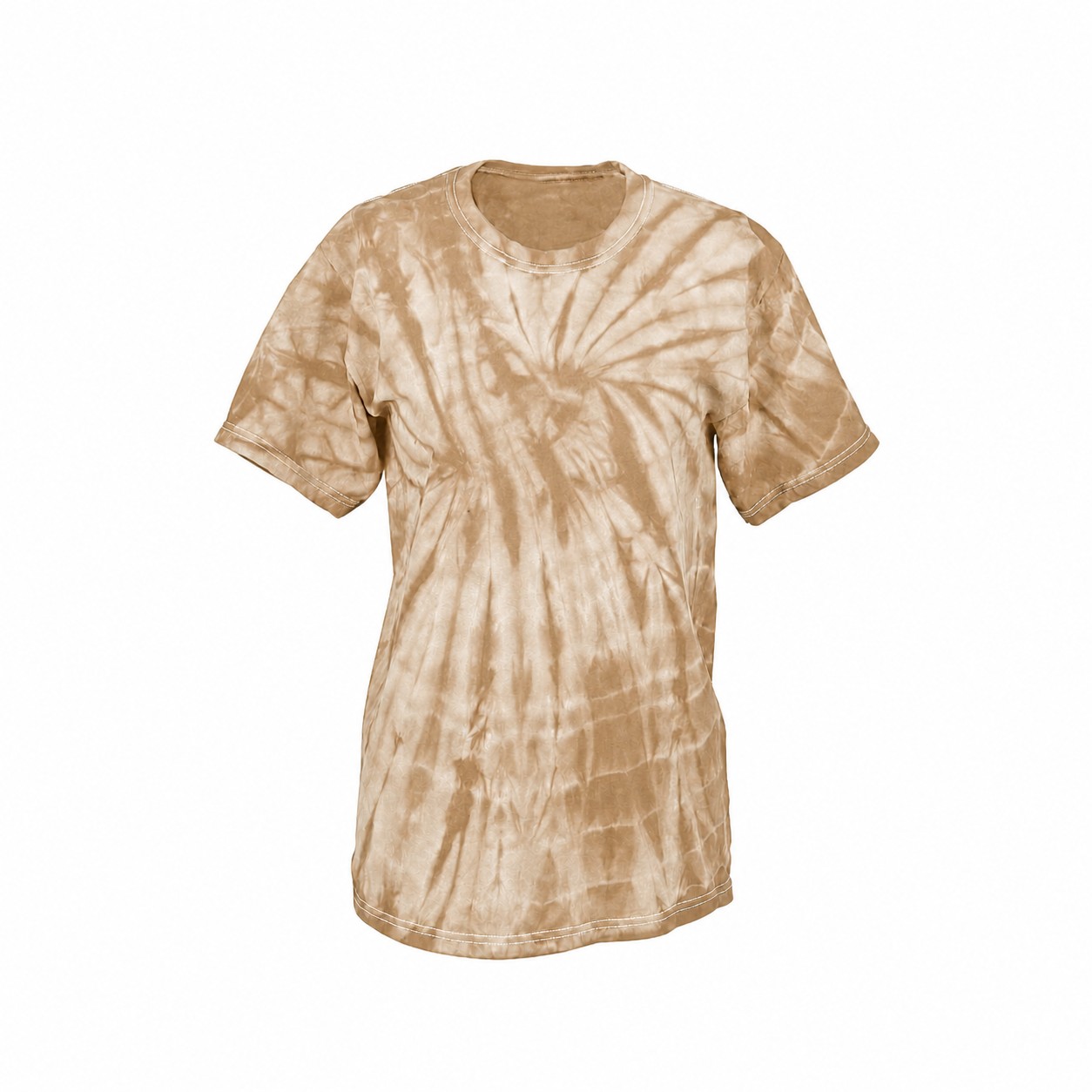 Cotton Spider Wash T Shirt — Tan Beige