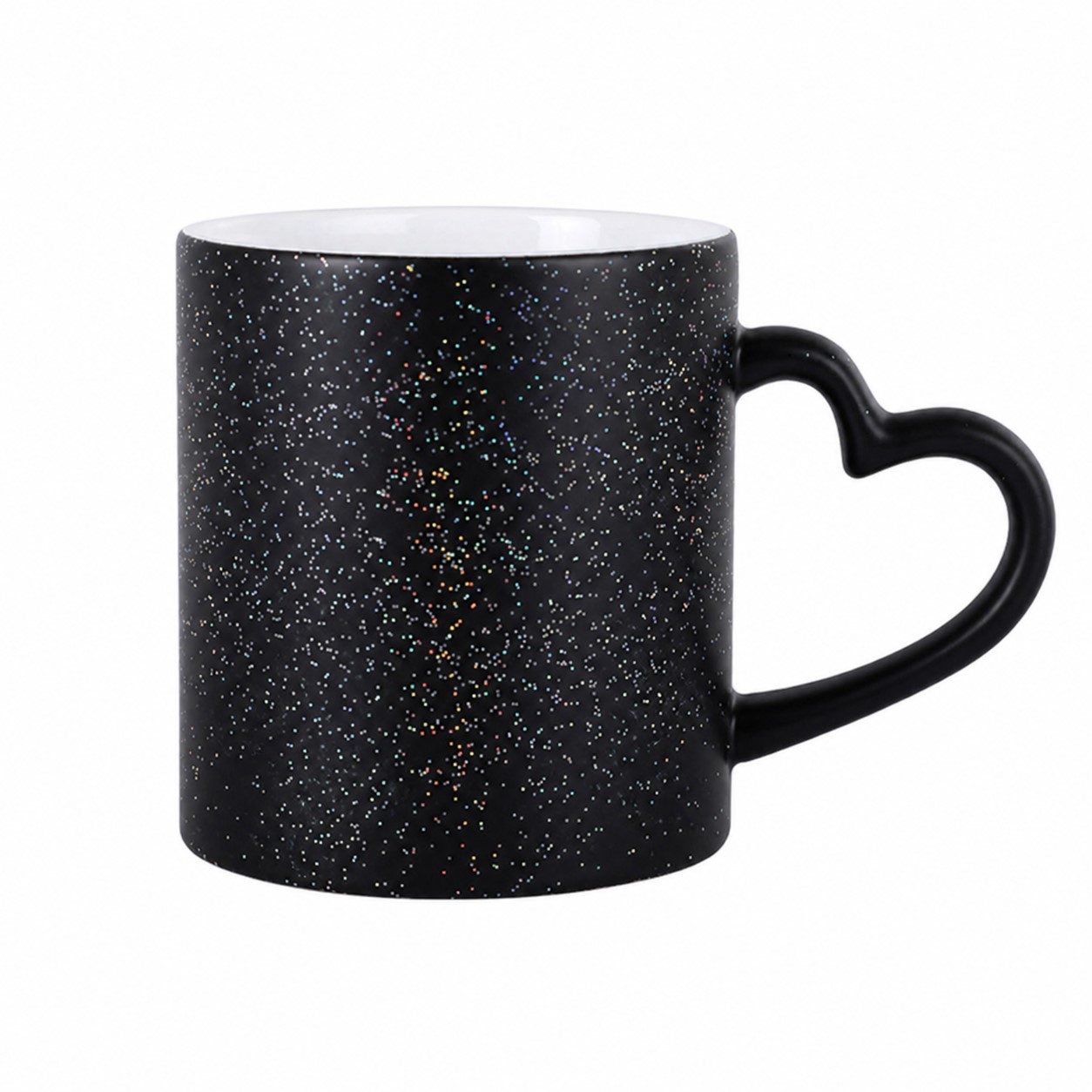 Heart Handle Speckled Color Changing Ceramic Mug — view 2