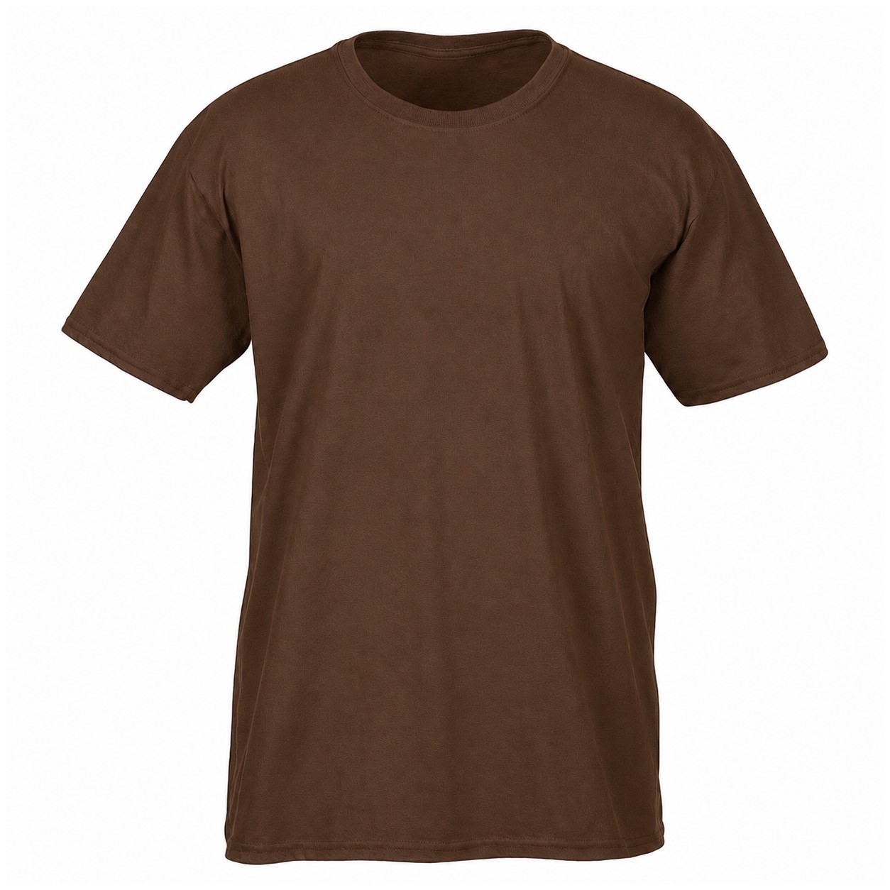 Soft Ringspun Cotton Crewneck Tee — Brown