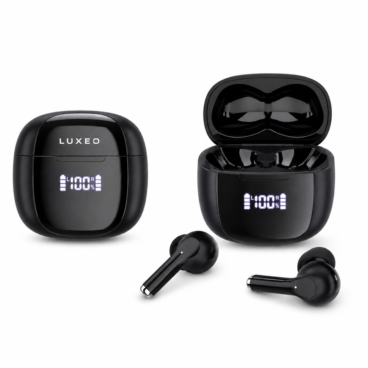 Wireless Earbuds With LED Power Case