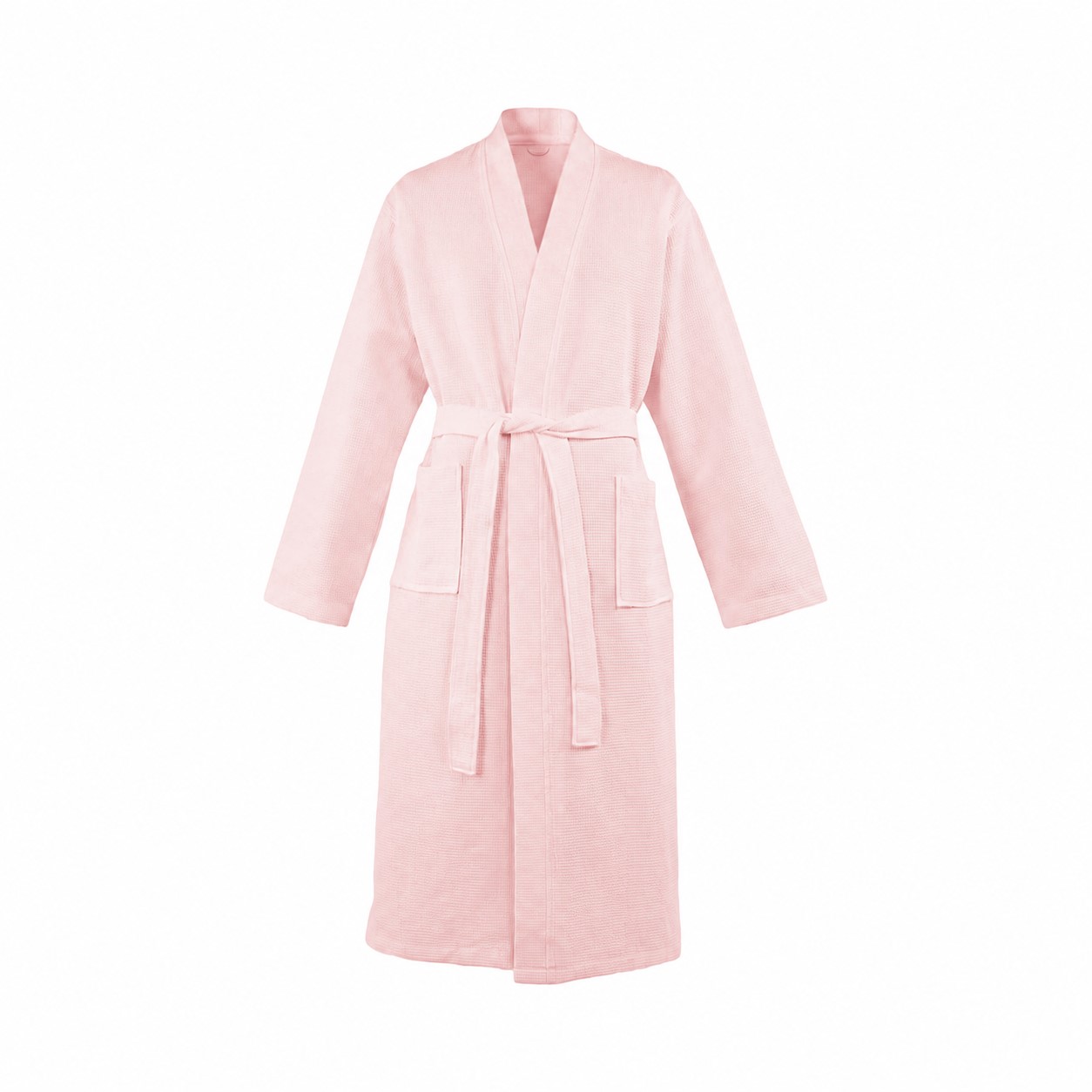 Cotton Waffle Robe — Light Pink