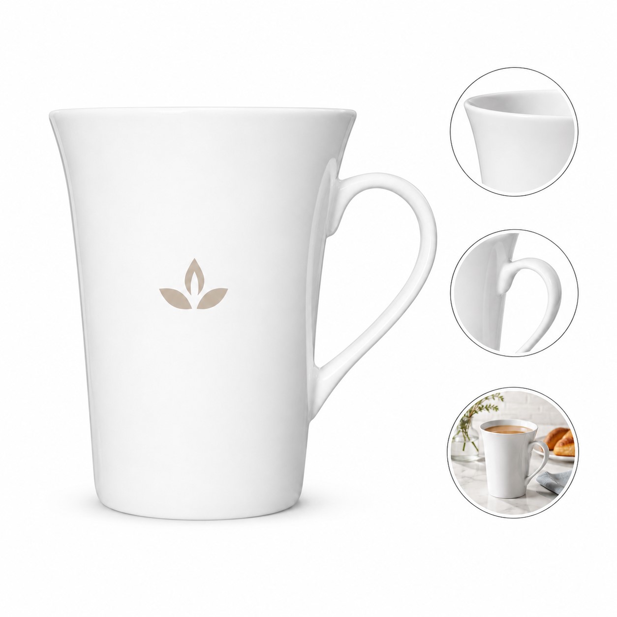 Ceramic Flared Rim Beverage Mug