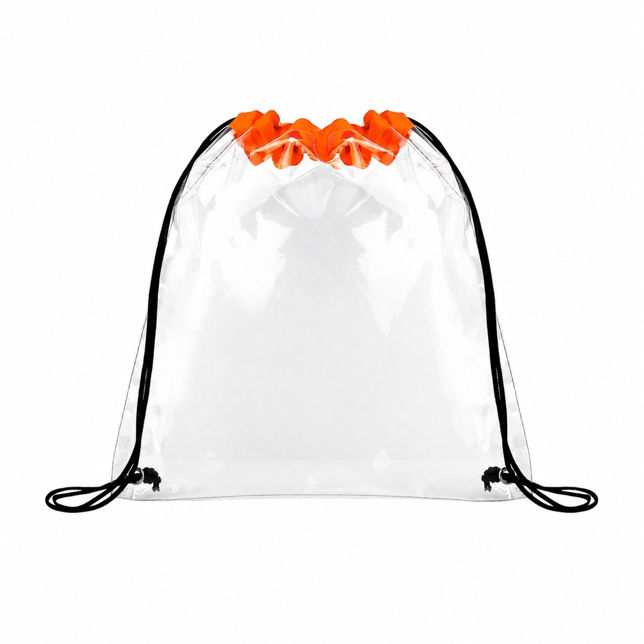PVC Metal Grommets Drawstring Bag — Orange