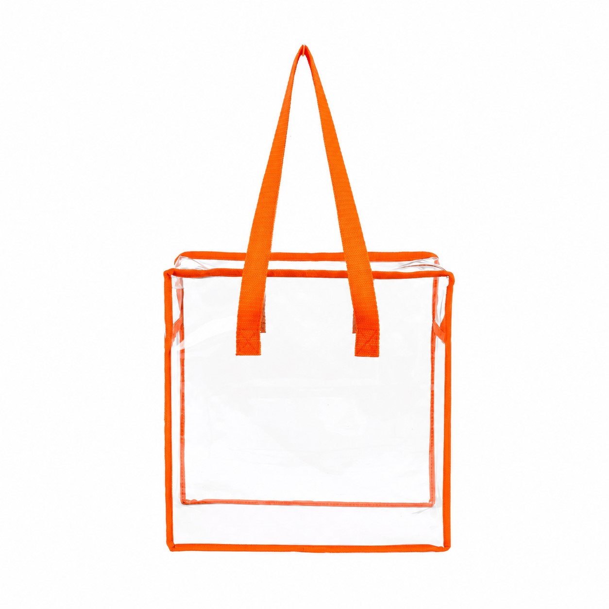 PVC Zippered Storage Tote Bag — Orange