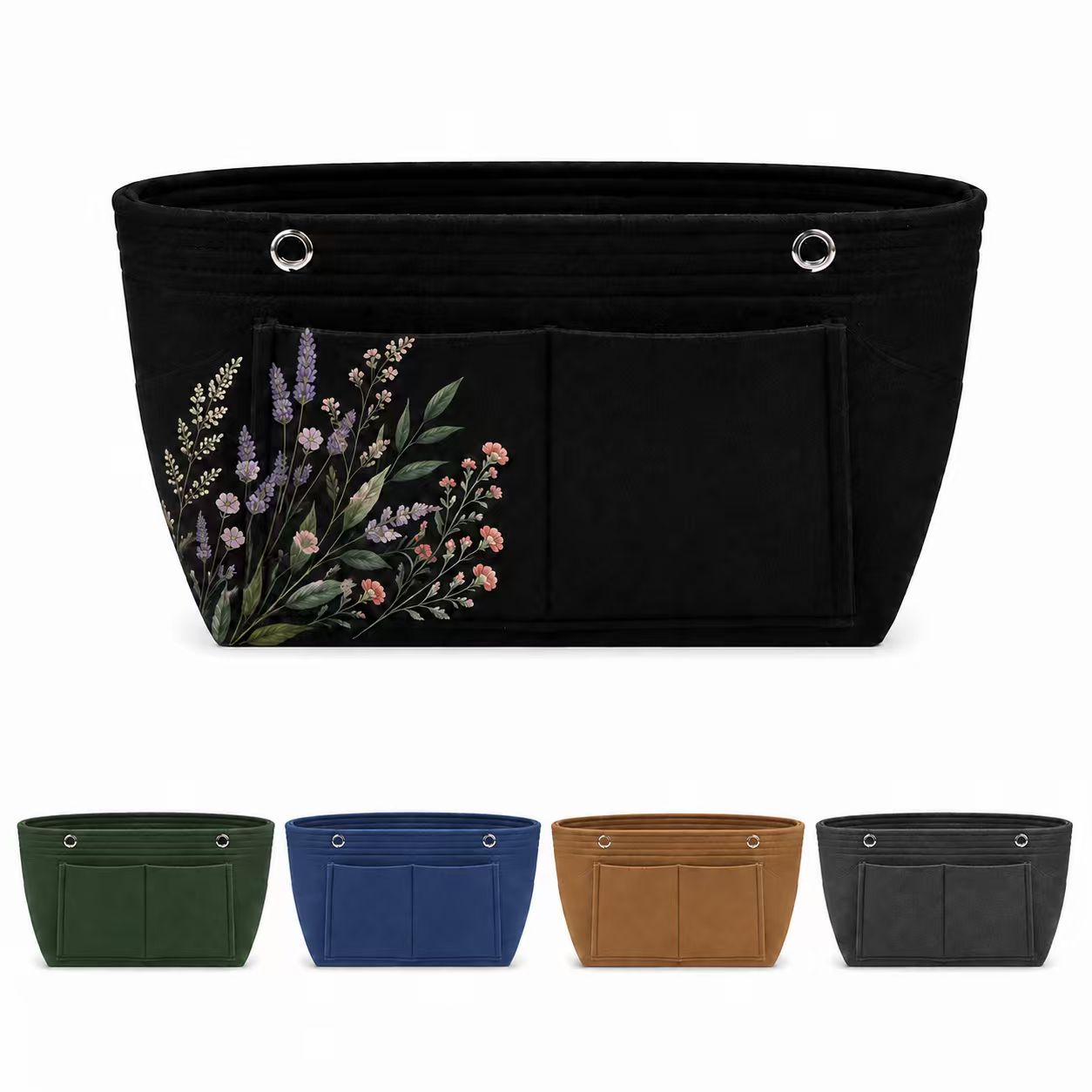 Felt Seven Compartment Handbag Insert