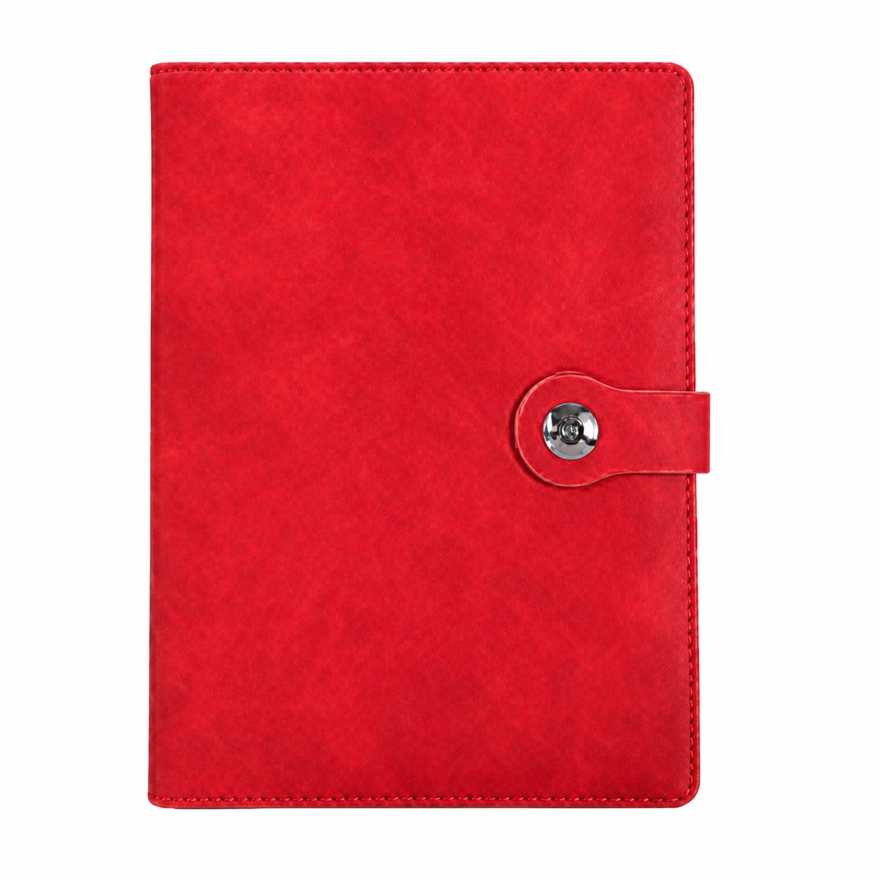 Snap Tab A5 PU Notebook Folio — Red